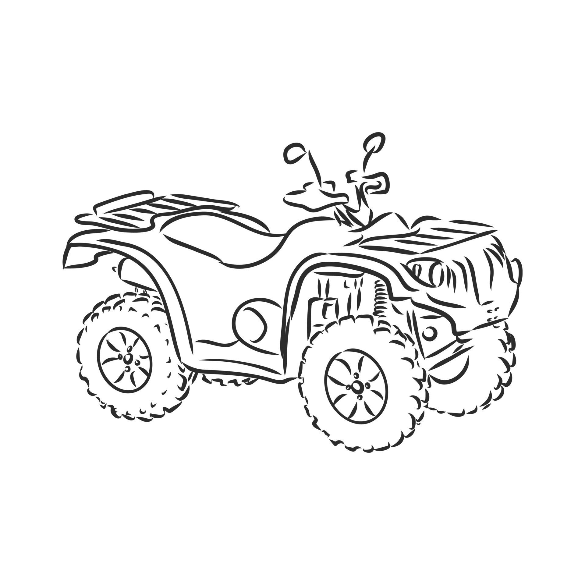 Amazing quad bike coloring pages for kids