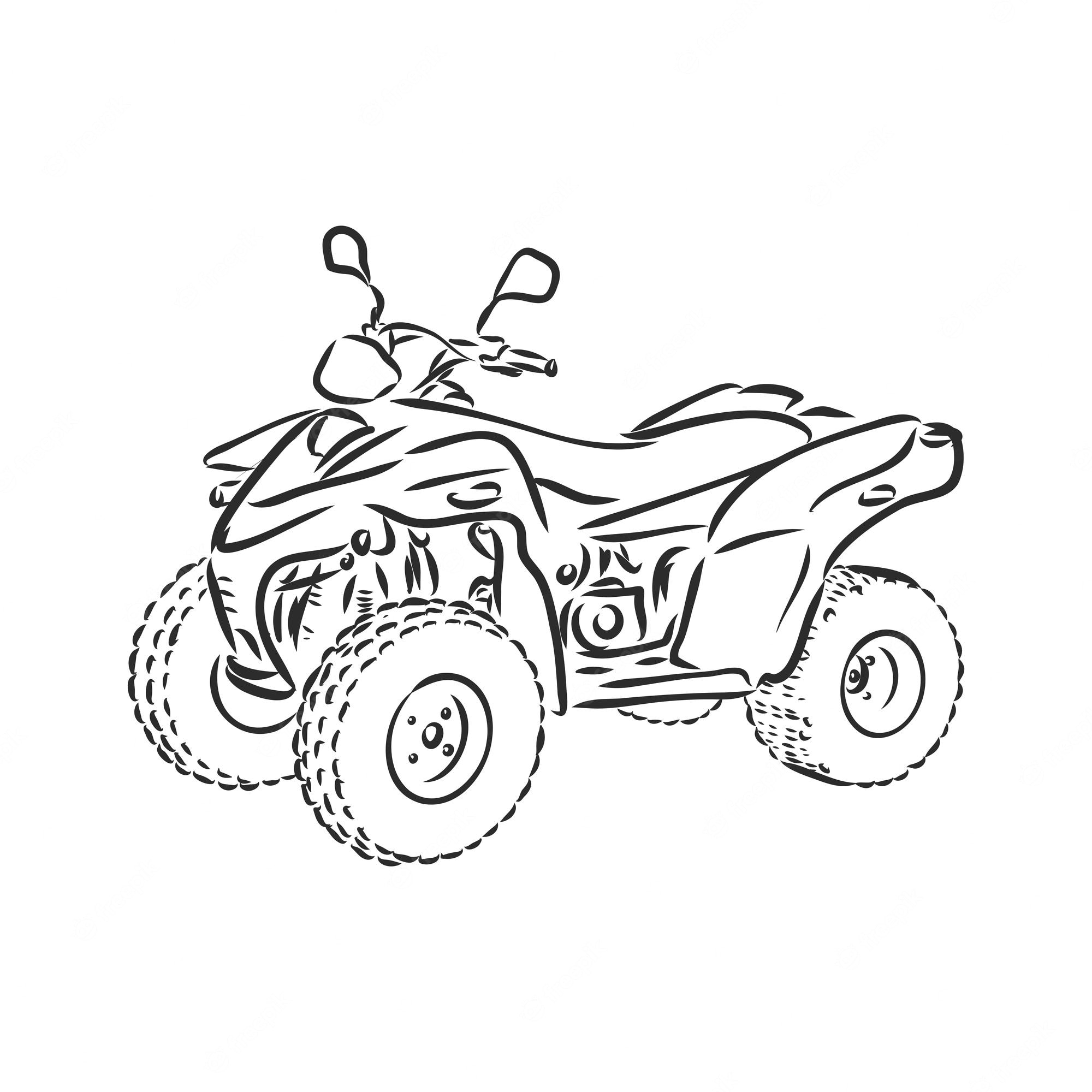 Coloring for children on quad bikes