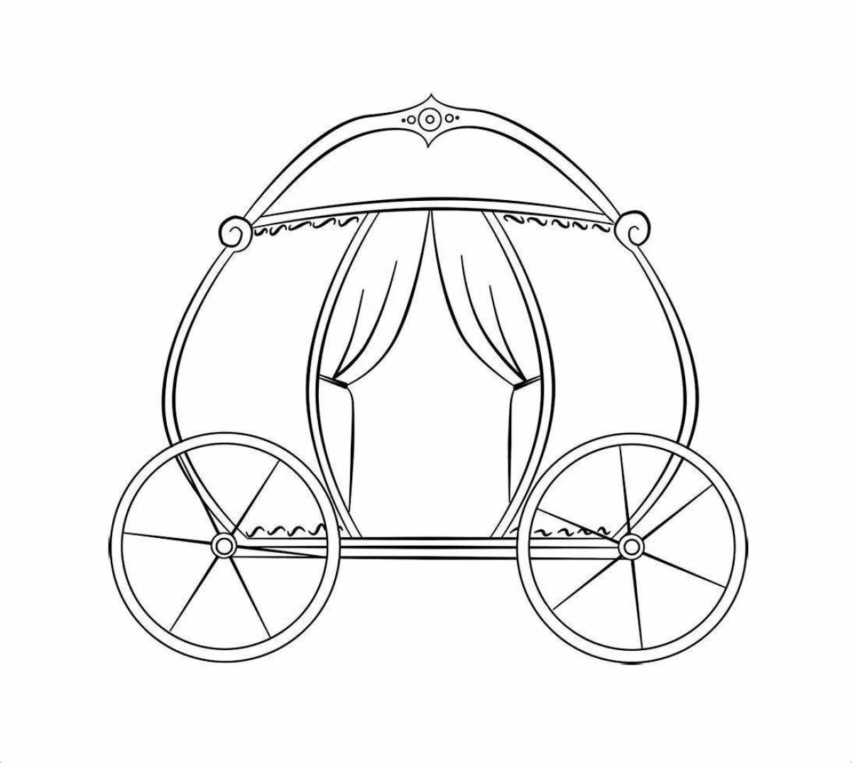 Magic carriage coloring book for kids