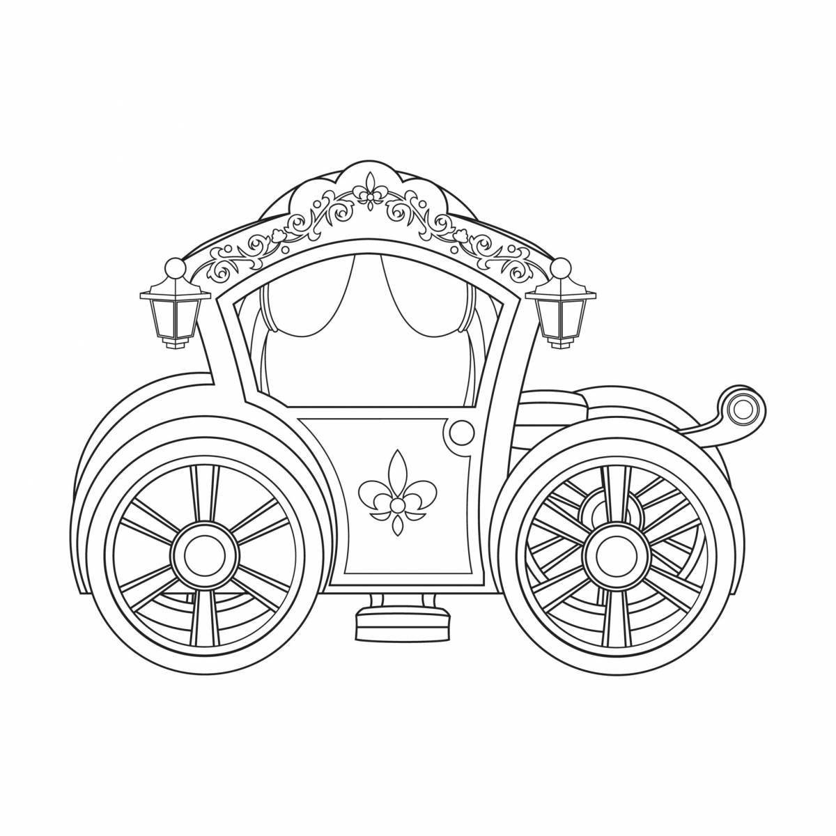 Great carriage coloring book for kids