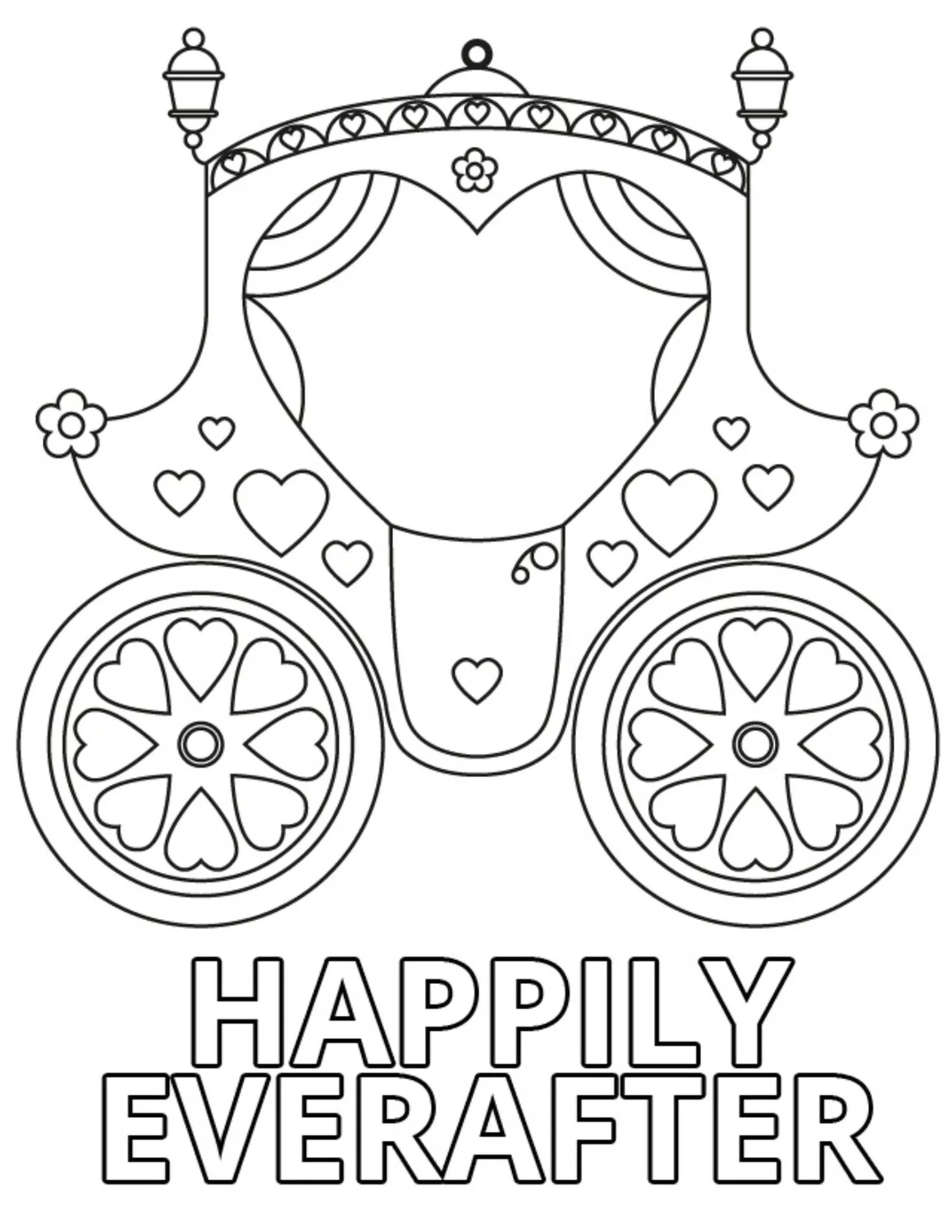 Fancy carriage coloring book for kids