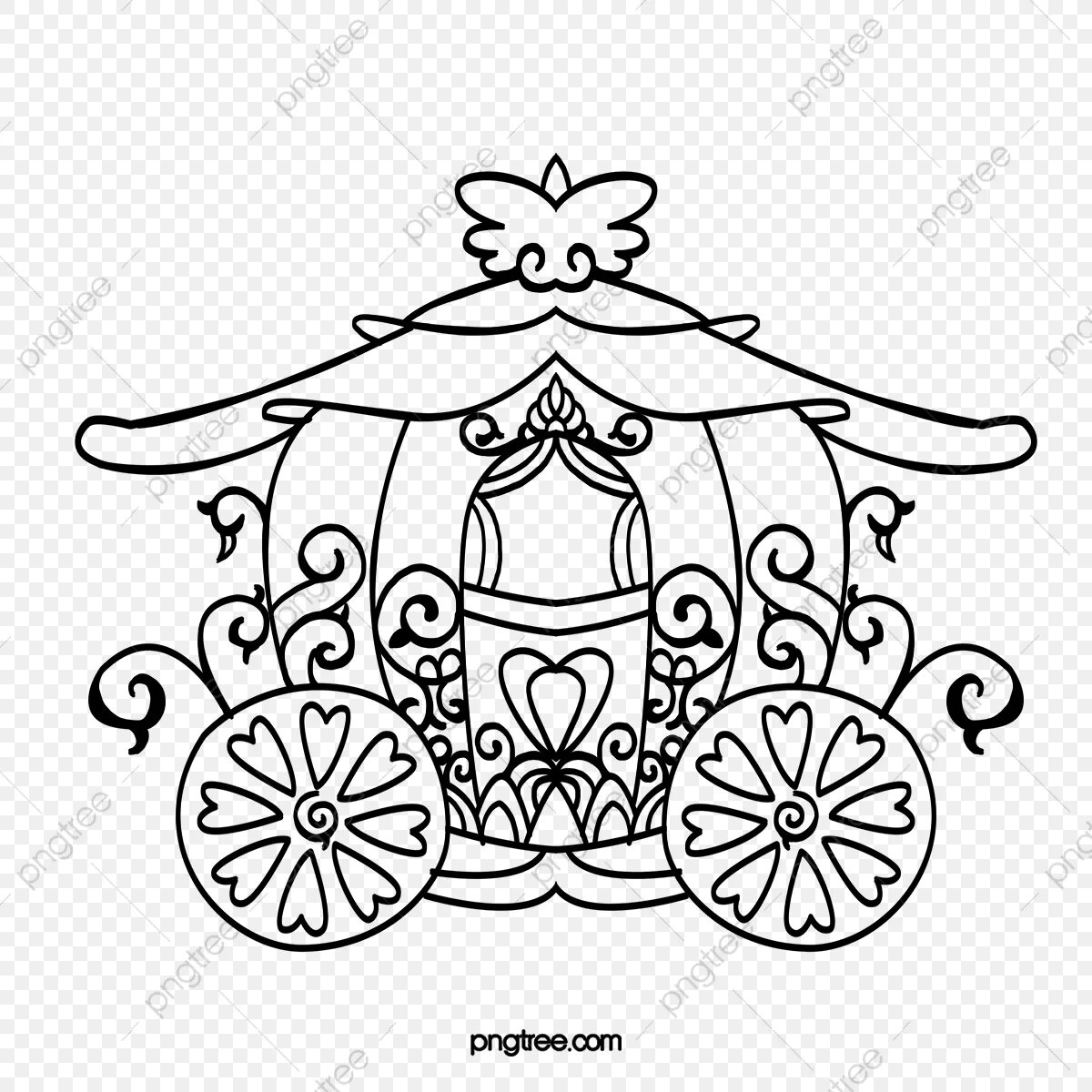 Coloring book luminous carriage for children