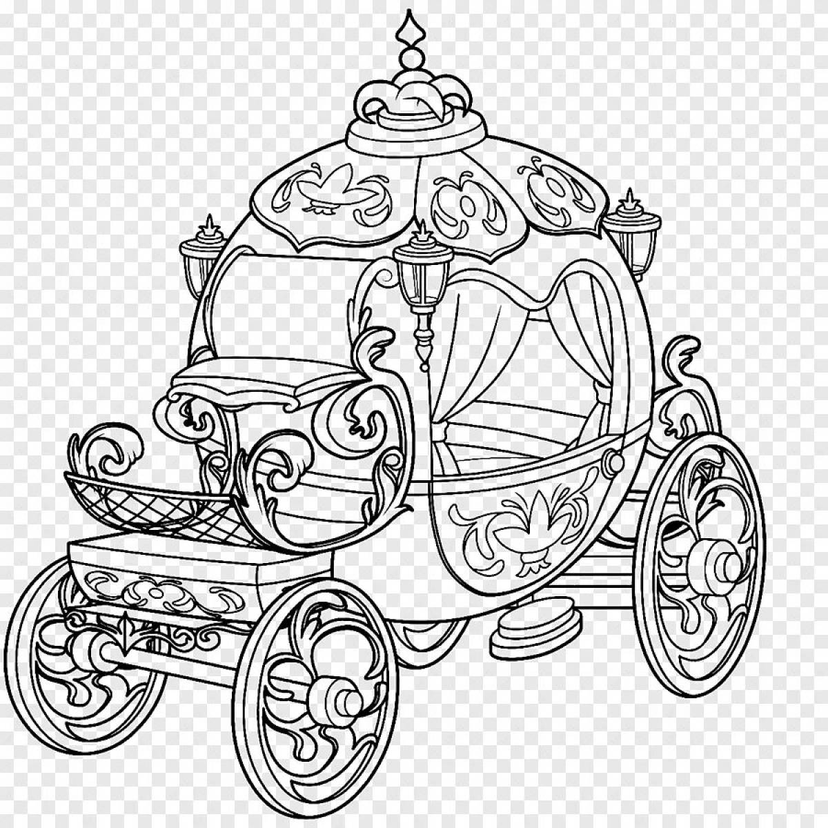 Amazing carriage coloring book for kids