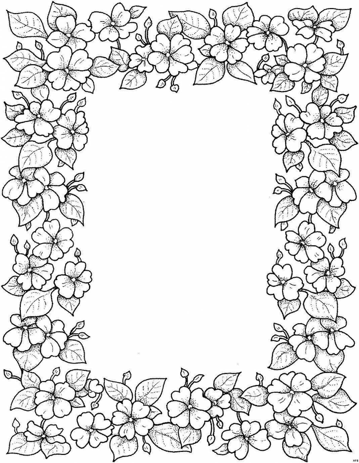 Adorable coloring photo frame