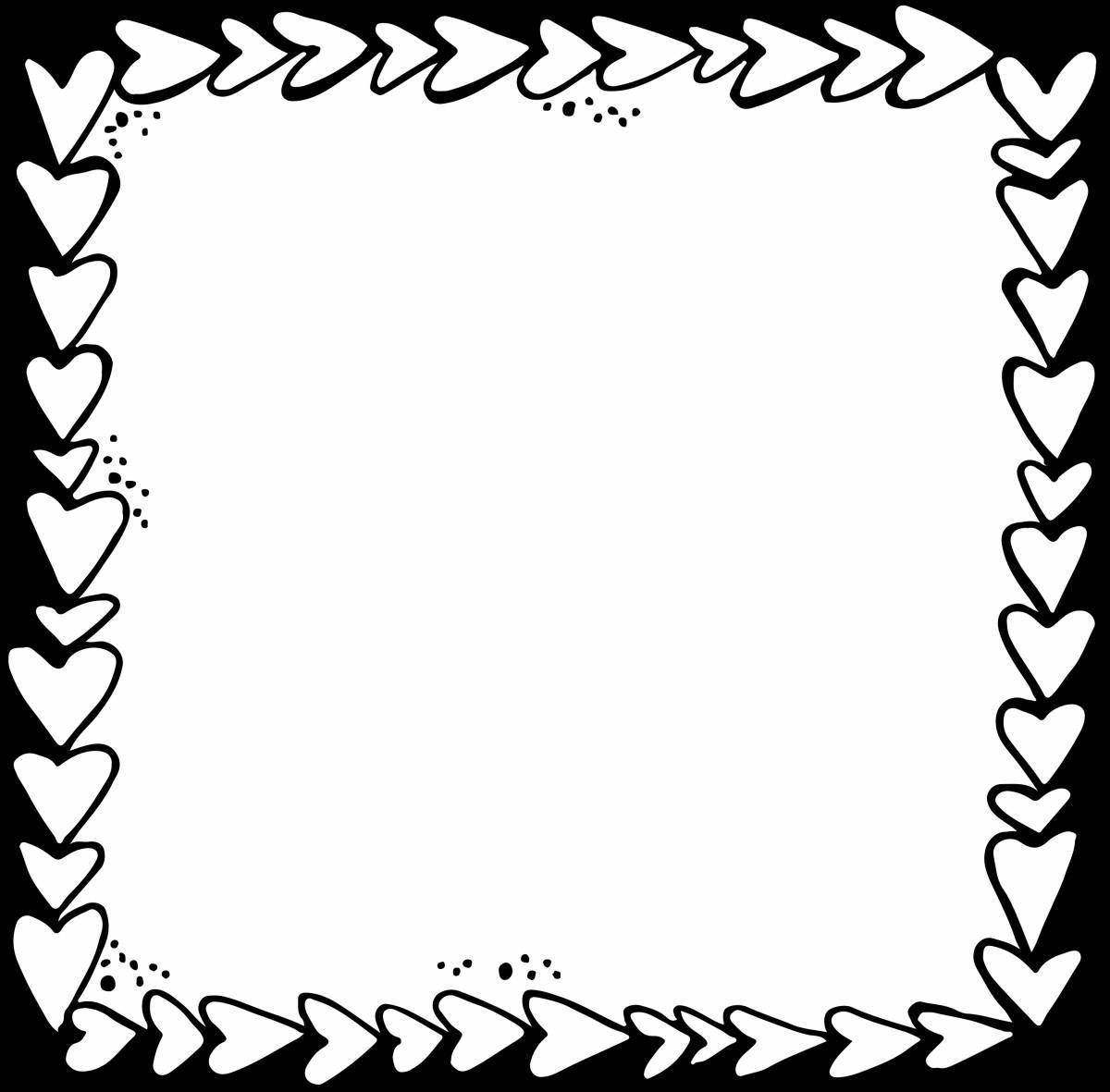 Great photo frame coloring page