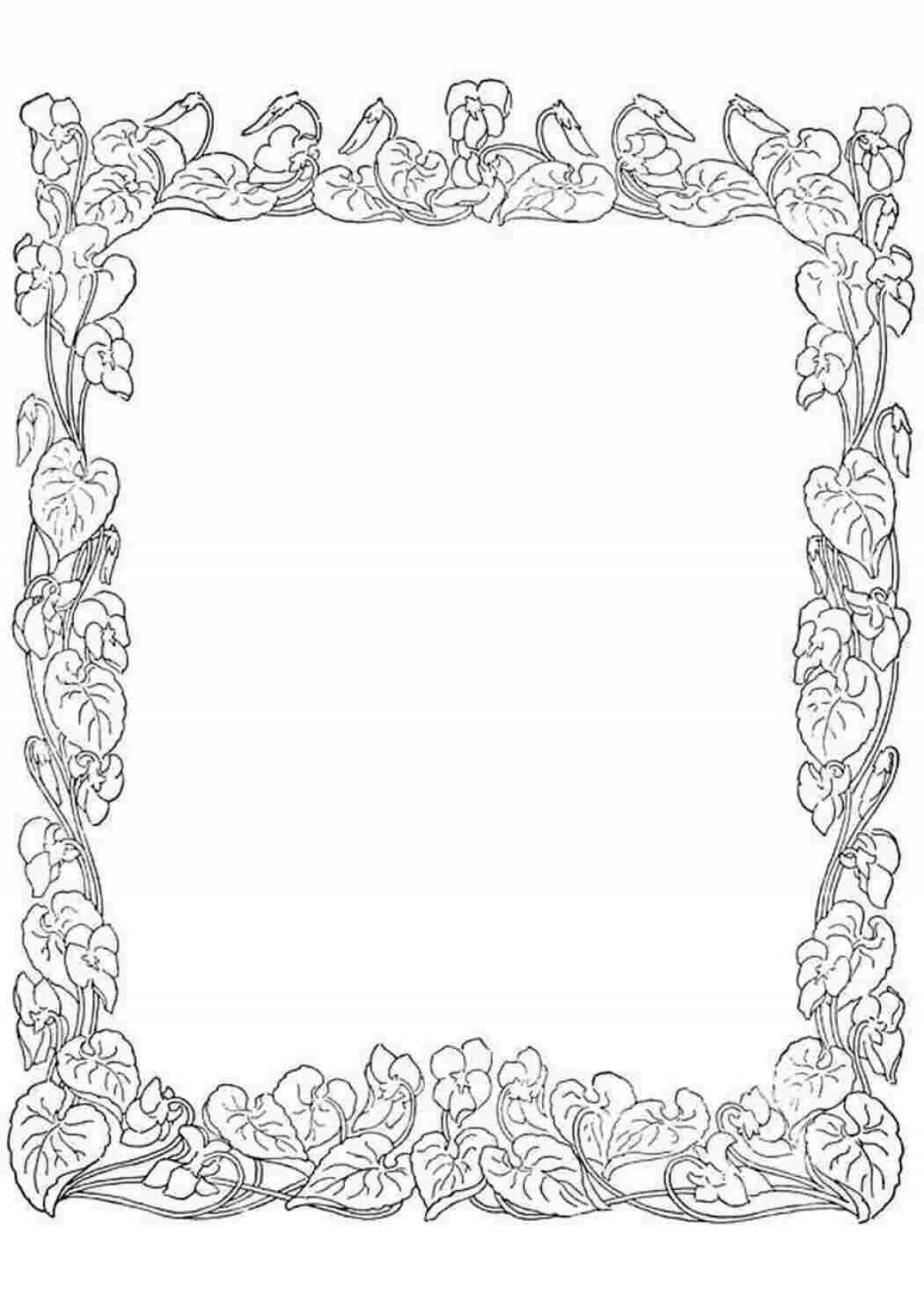 Coloring elegant photo frame