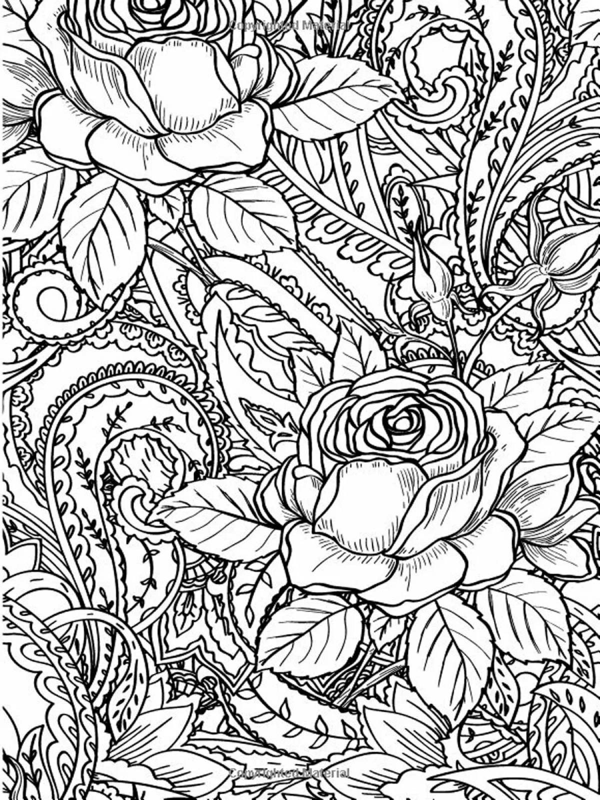 Colorful adult coloring page