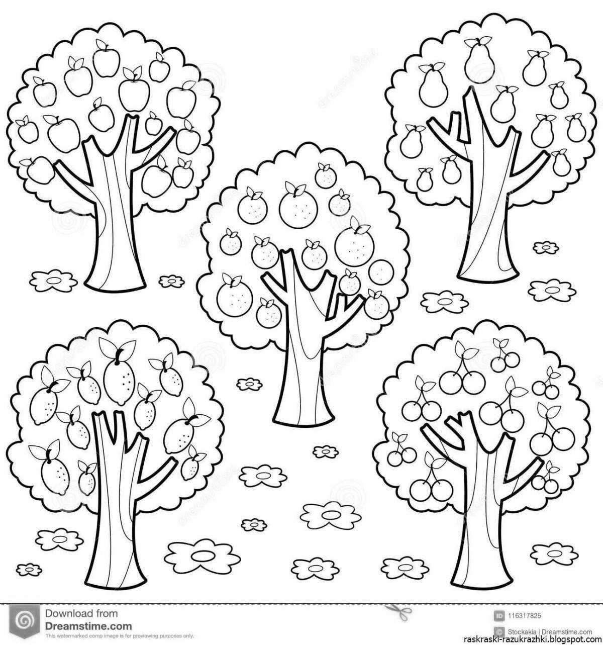 Glowing garden coloring book for kids