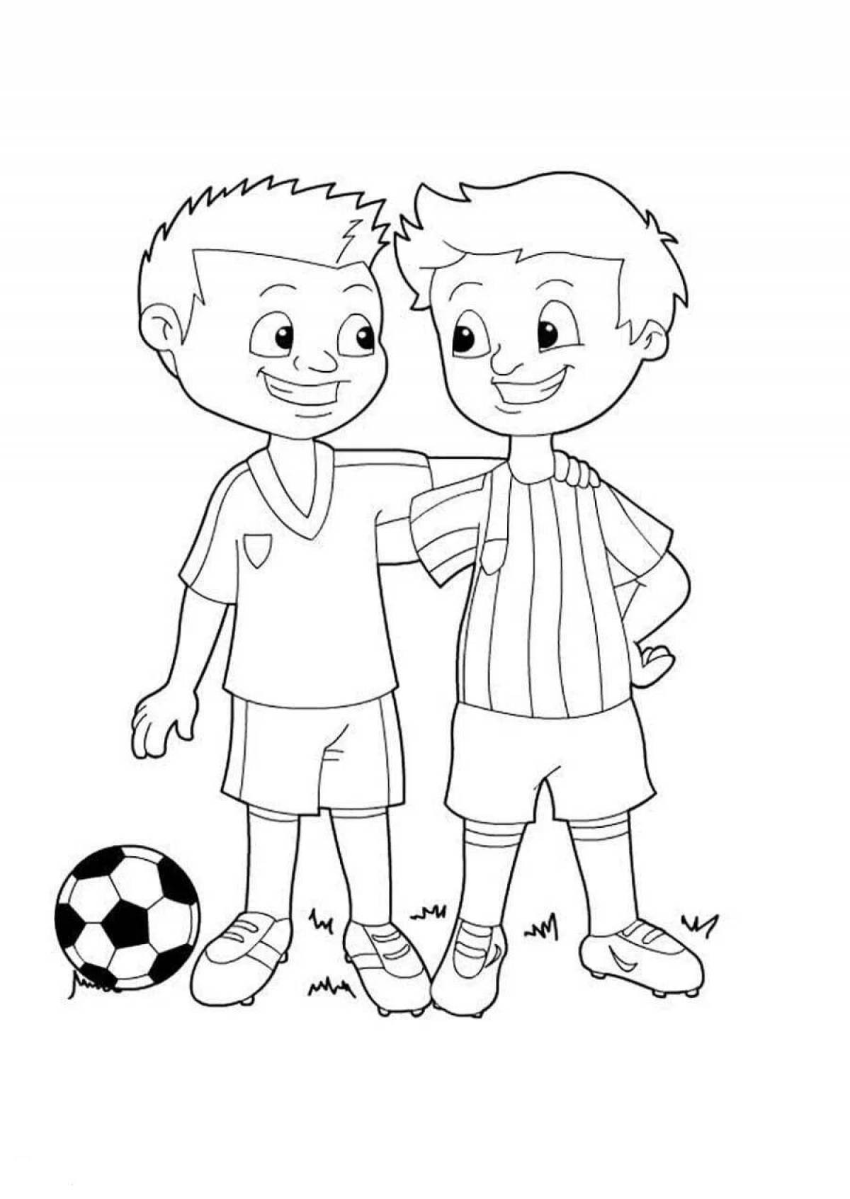Funny friends coloring pages for kids