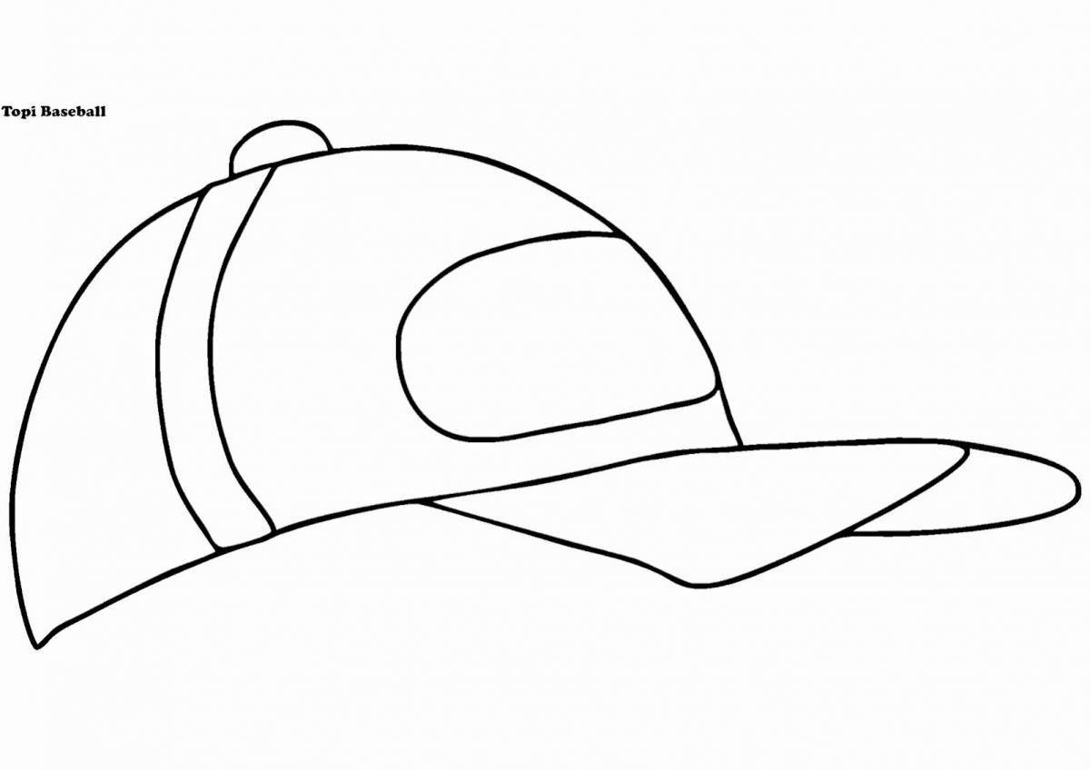 Cool cap coloring page for kids