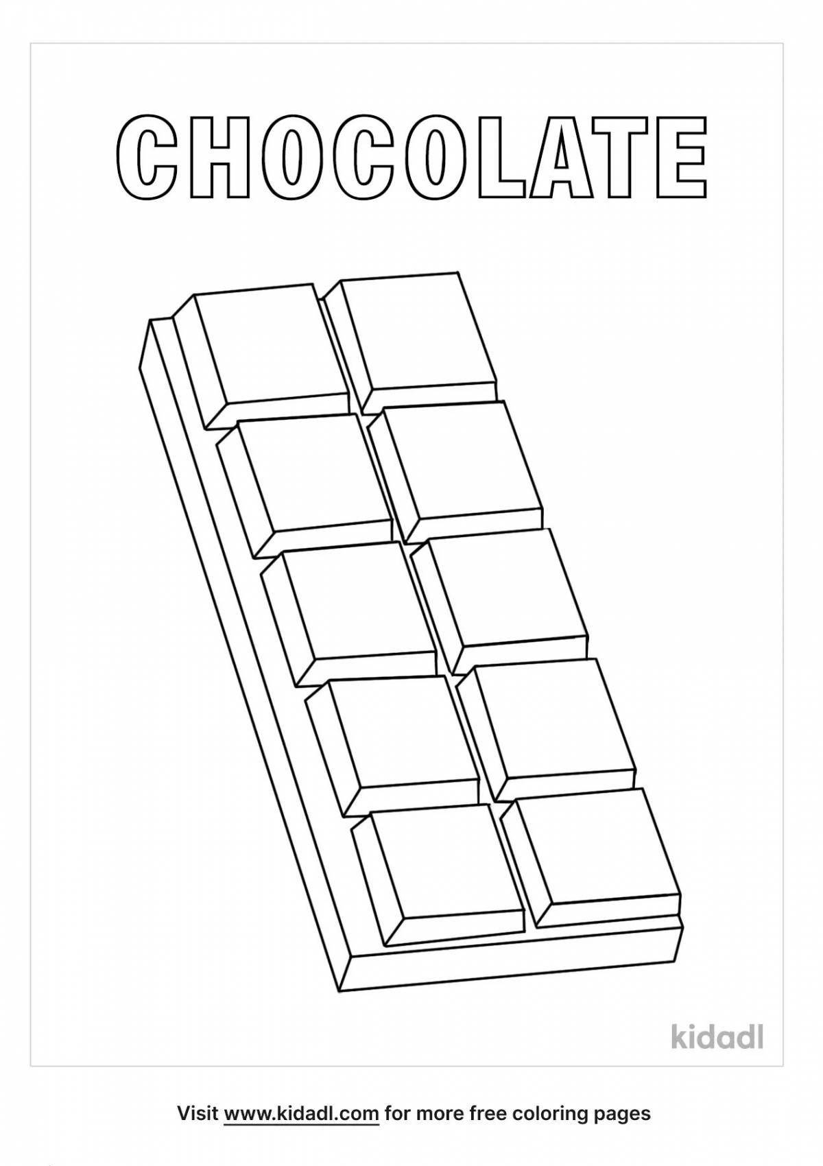 Fascinating chocolate coloring book for kids