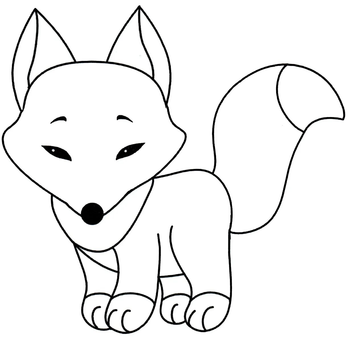 Colorful fox coloring book for kids
