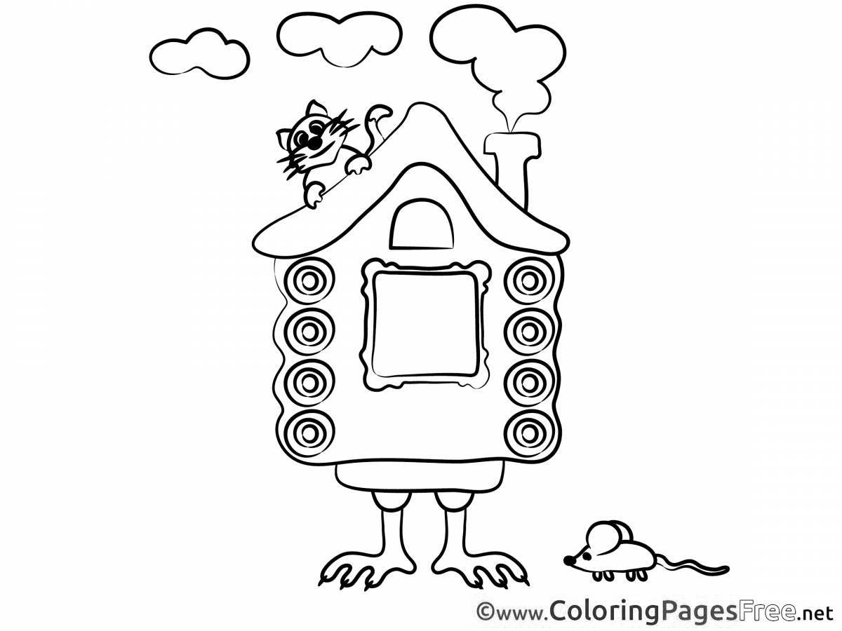 Coloring page funny hut for kids