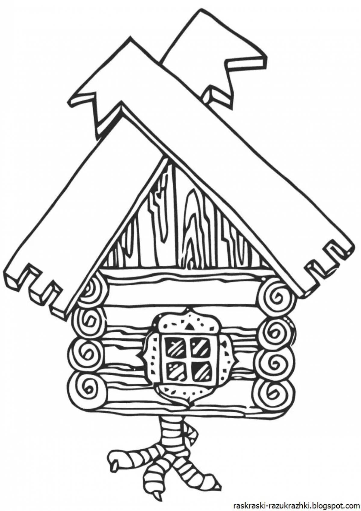 Scary Hut Coloring Page for Kids