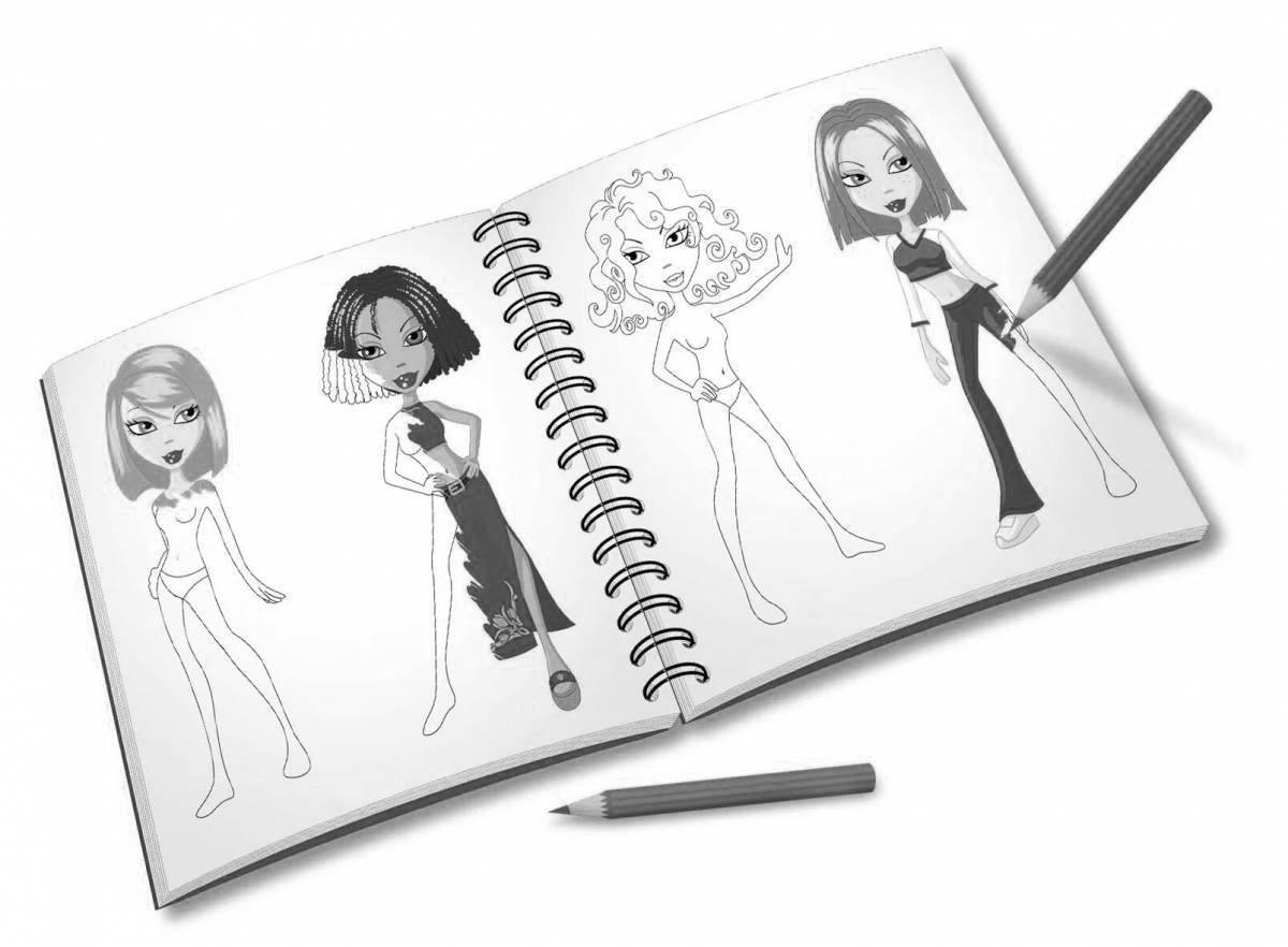 Joyful coloring book for girls