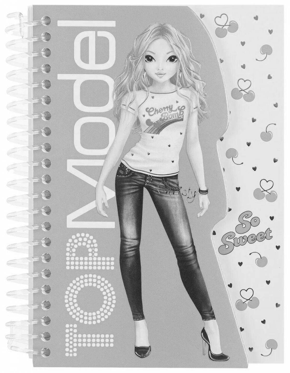 Fun coloring notebook for girls