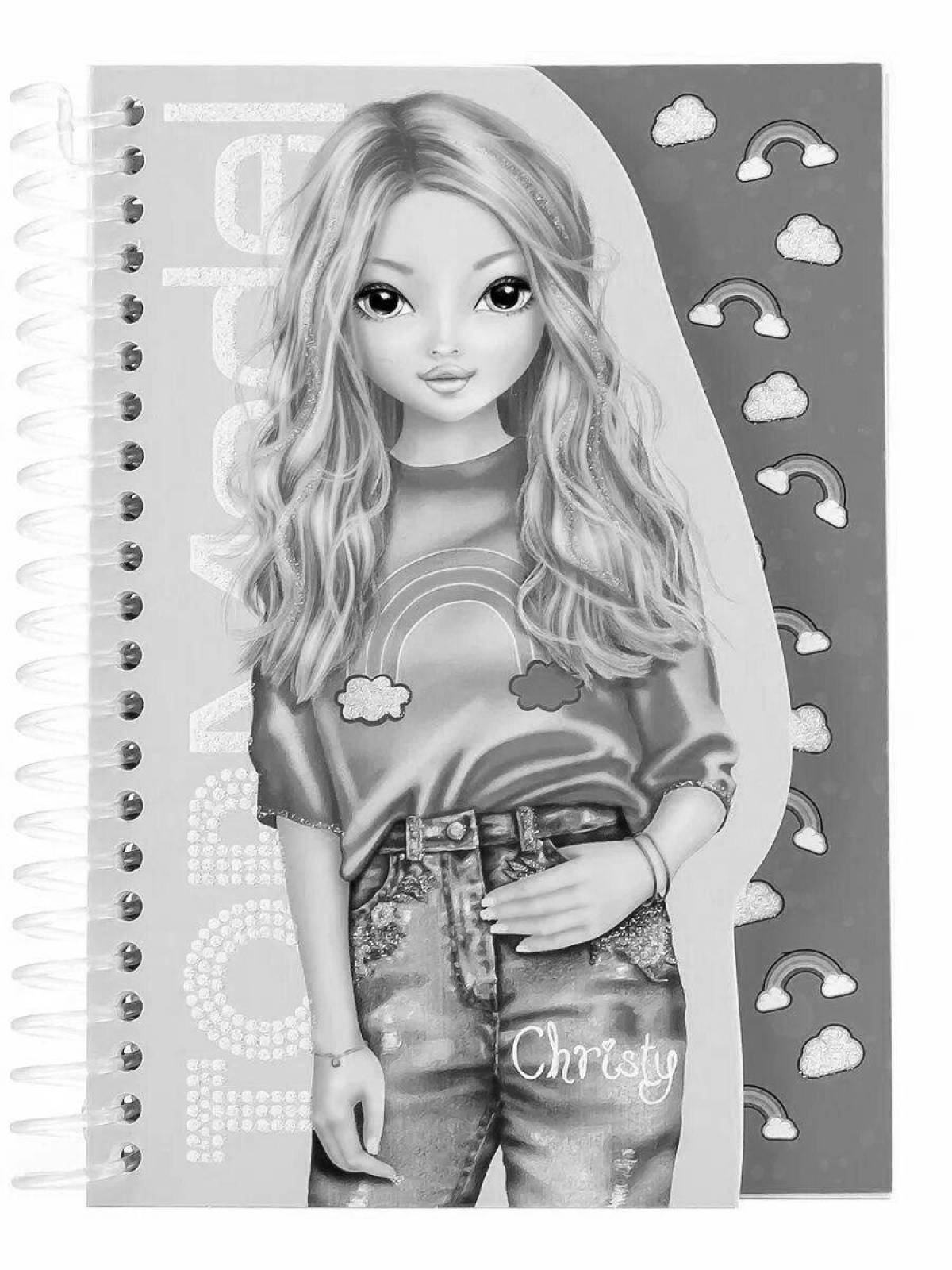 Exquisite coloring book for girls