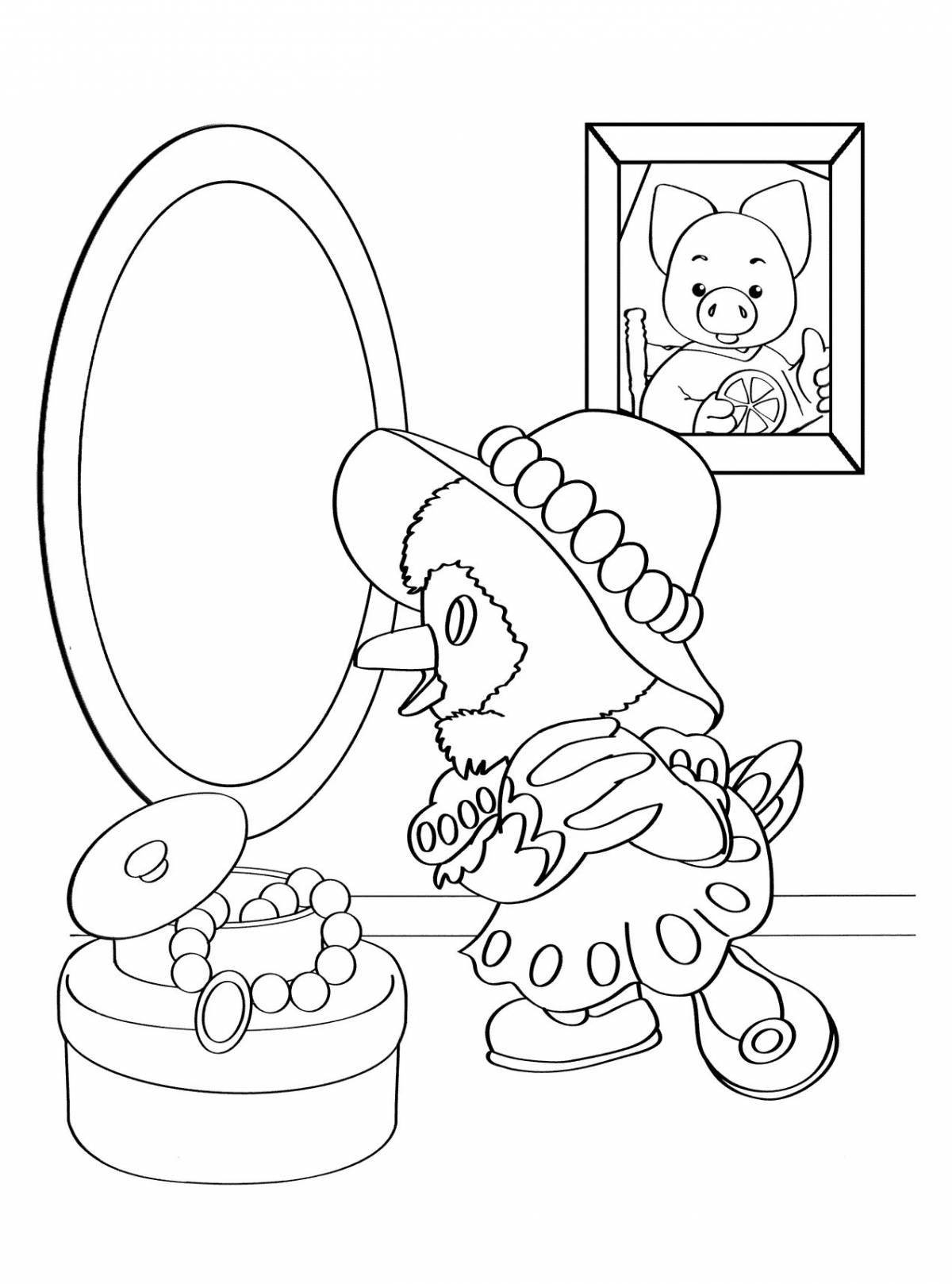 Fun mirror coloring for kids