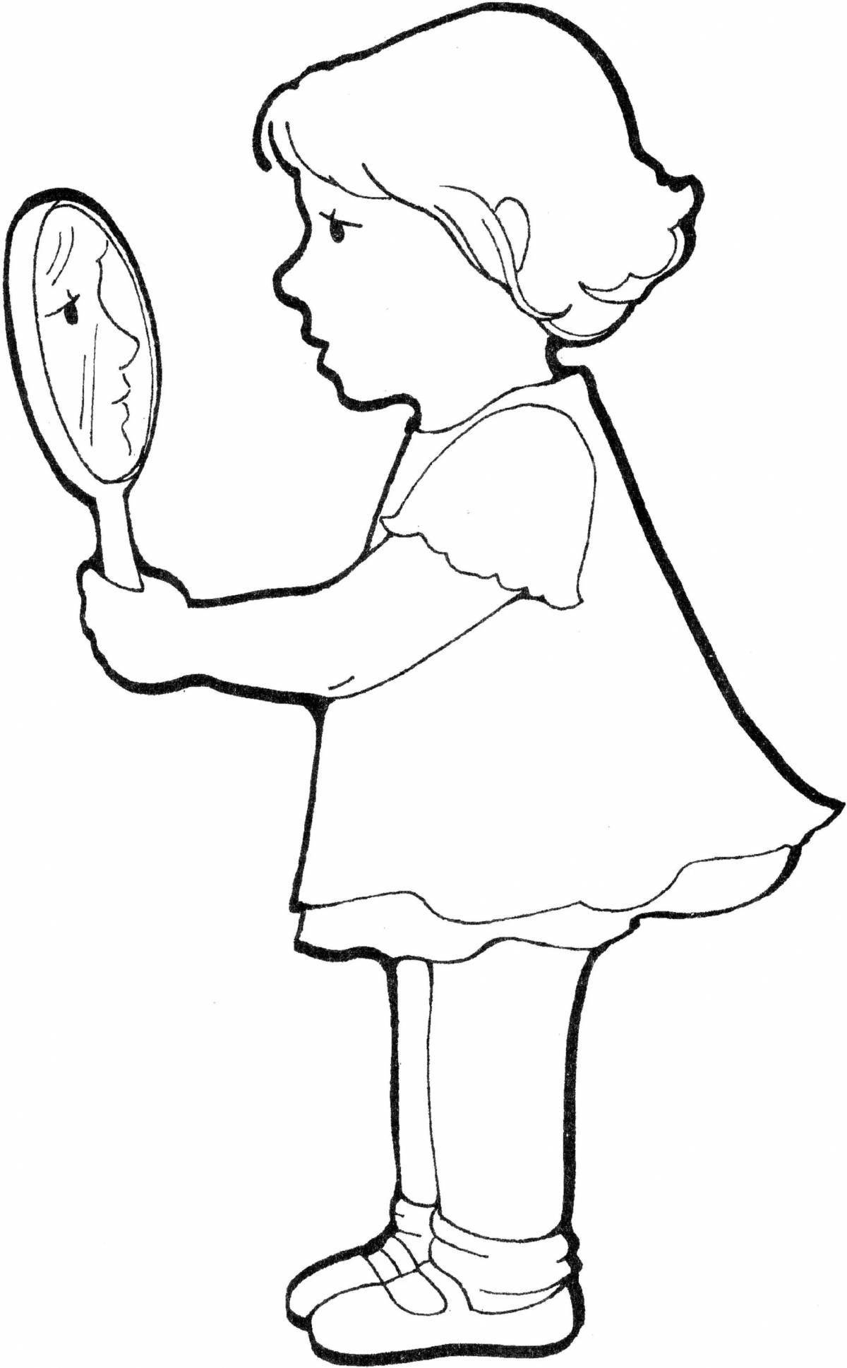 Восхитительная зеркальная раскраска для детей