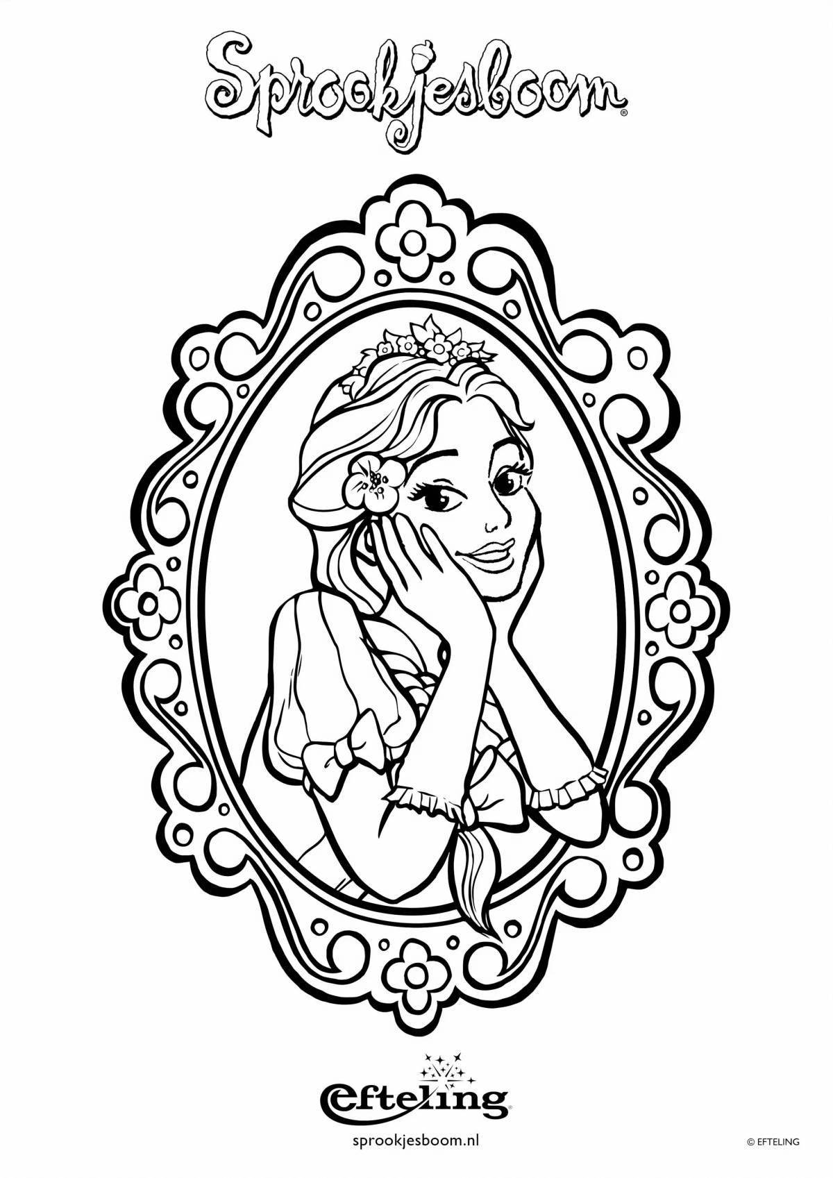 Glittering mirror coloring book for kids