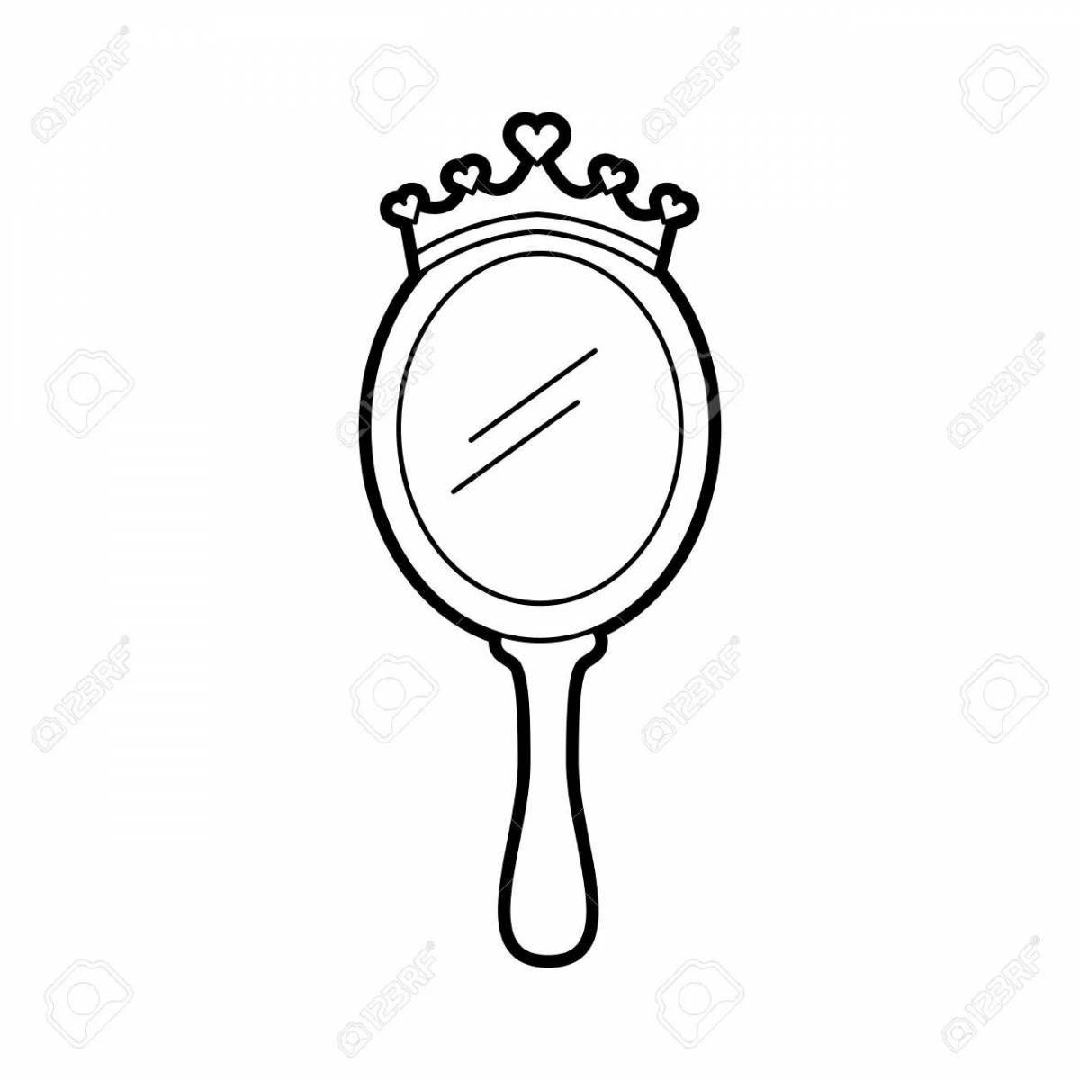 Photo Coloring rainbow mirror for kids