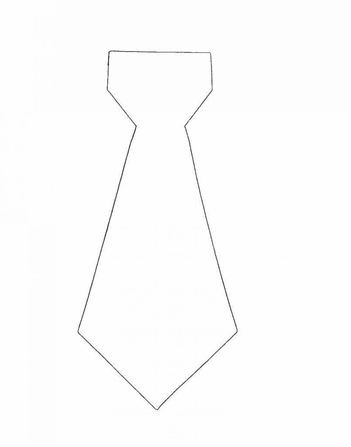 Colorful tie coloring page for kids