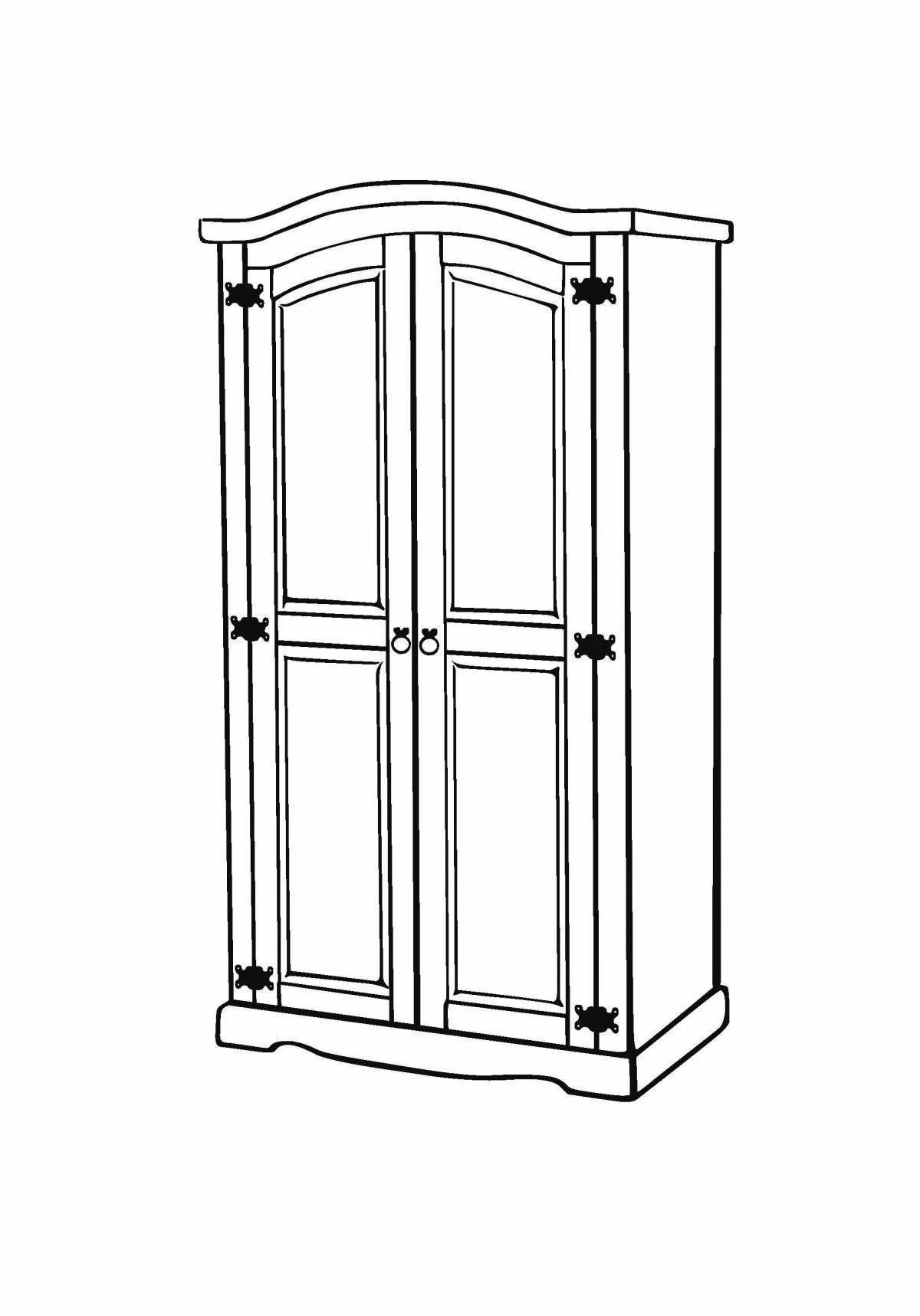 Adorable wardrobe coloring page