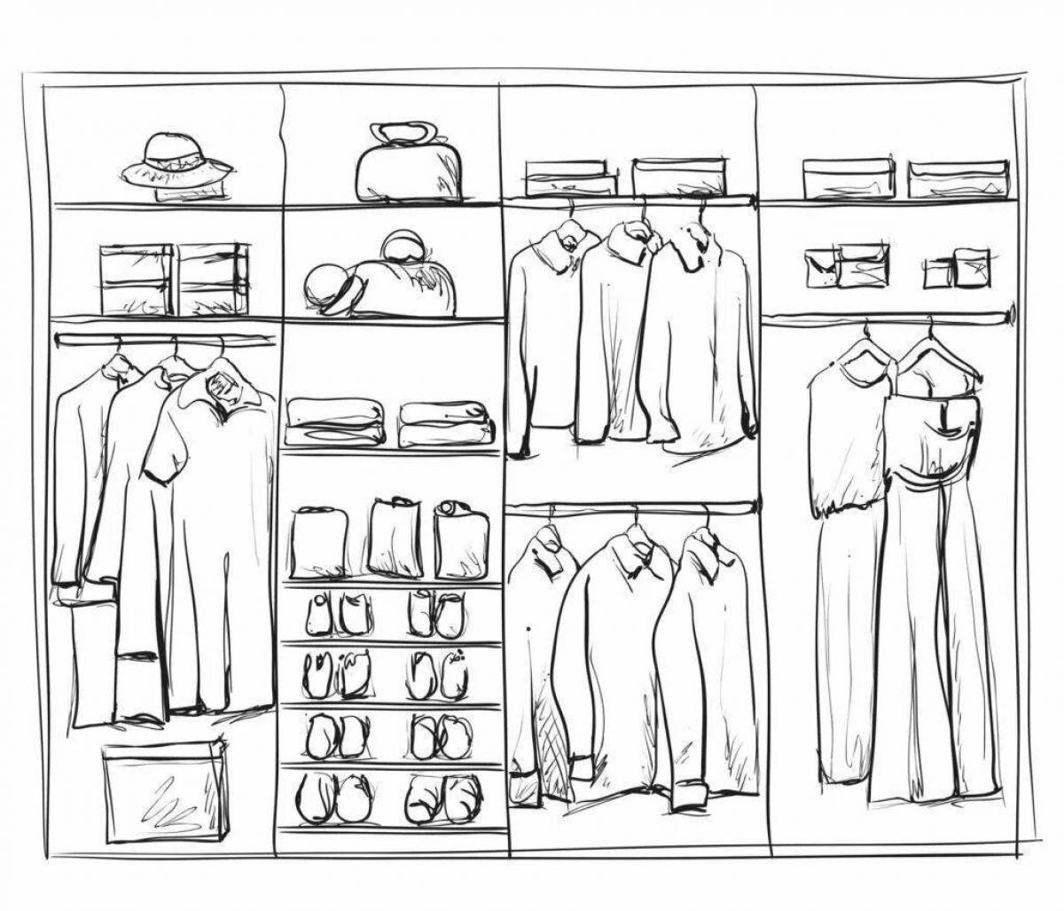 Coloring fairy wardrobe