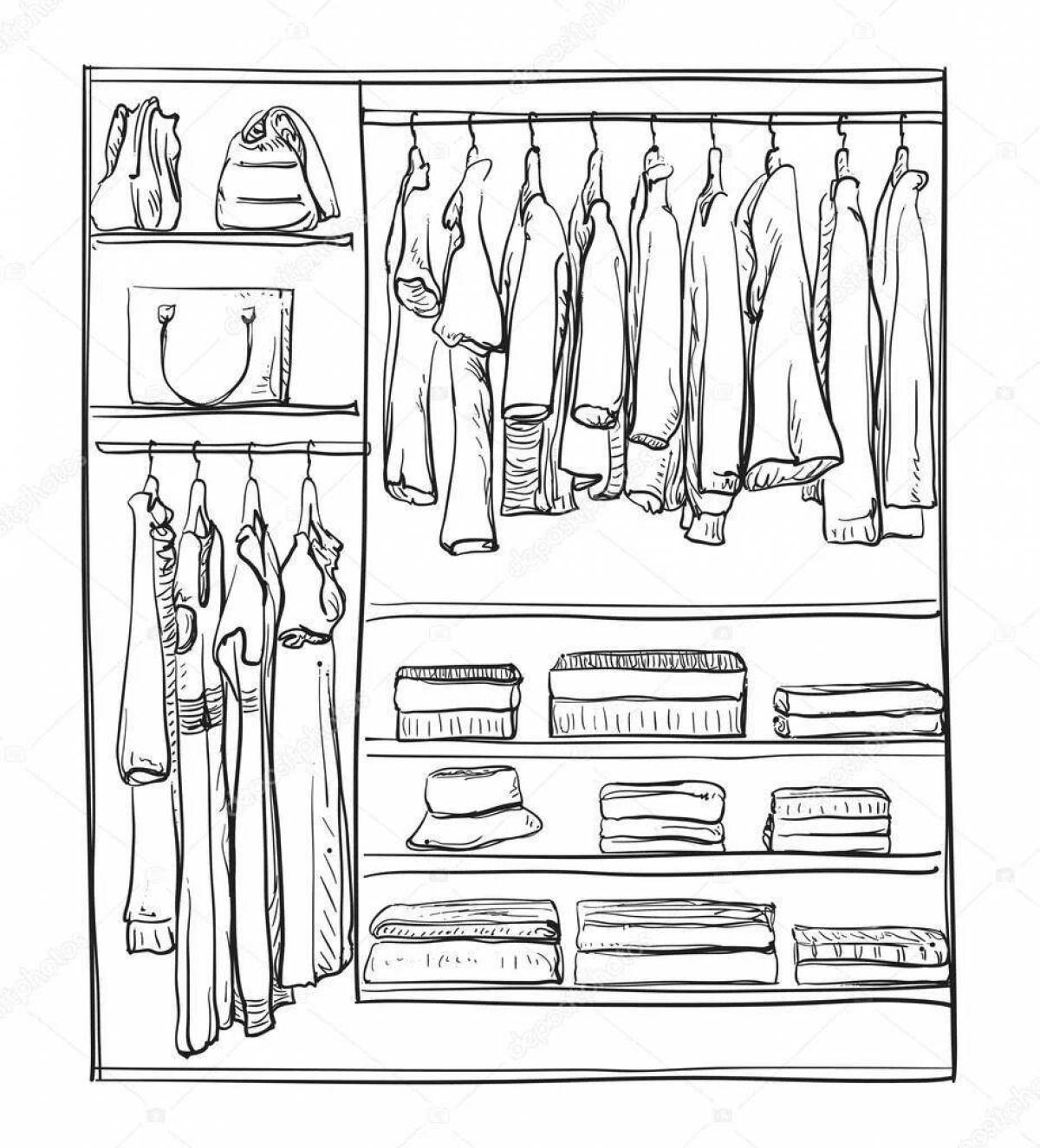 Impeccable wardrobe coloring page