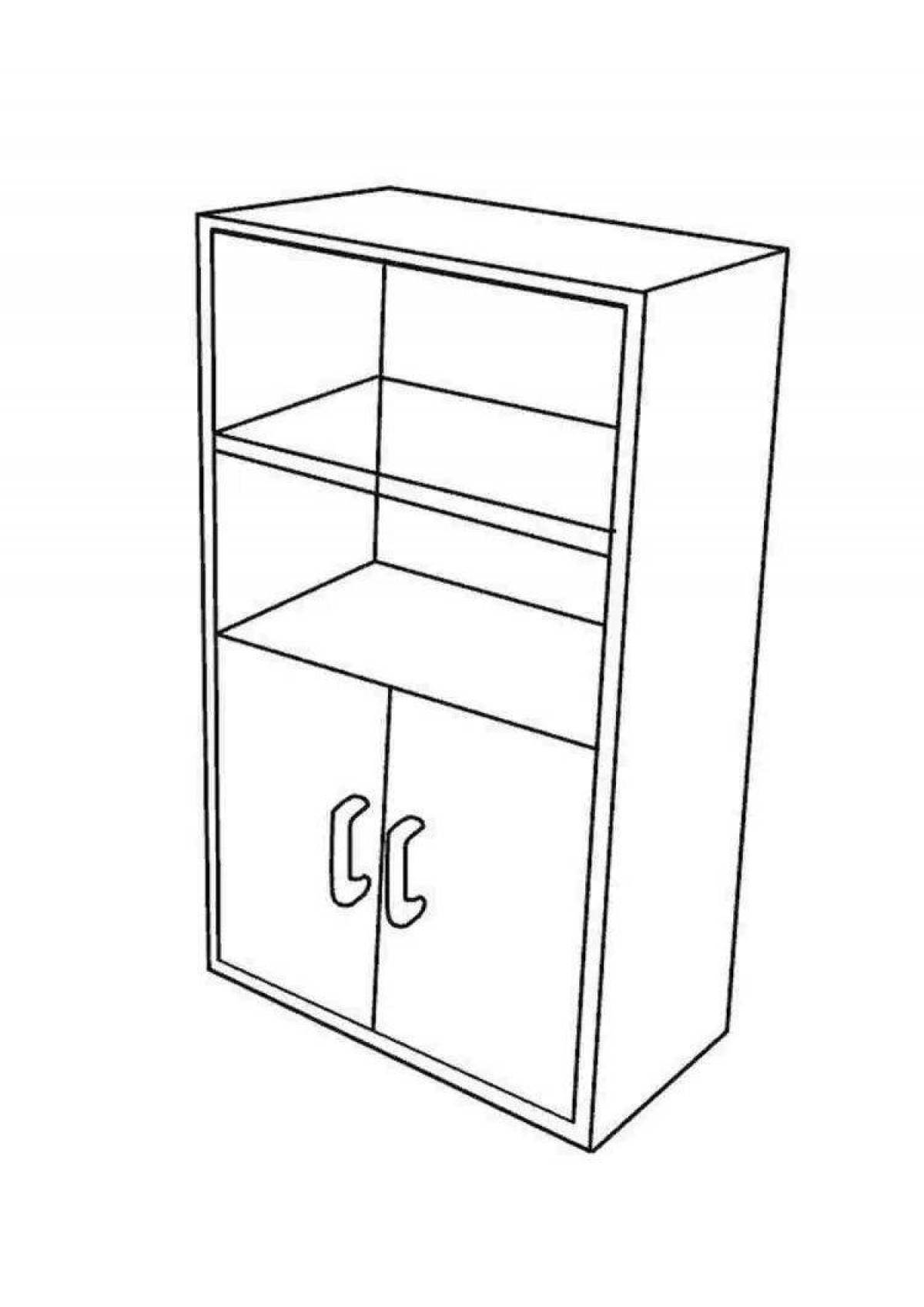 Coloring book cheerful wardrobe