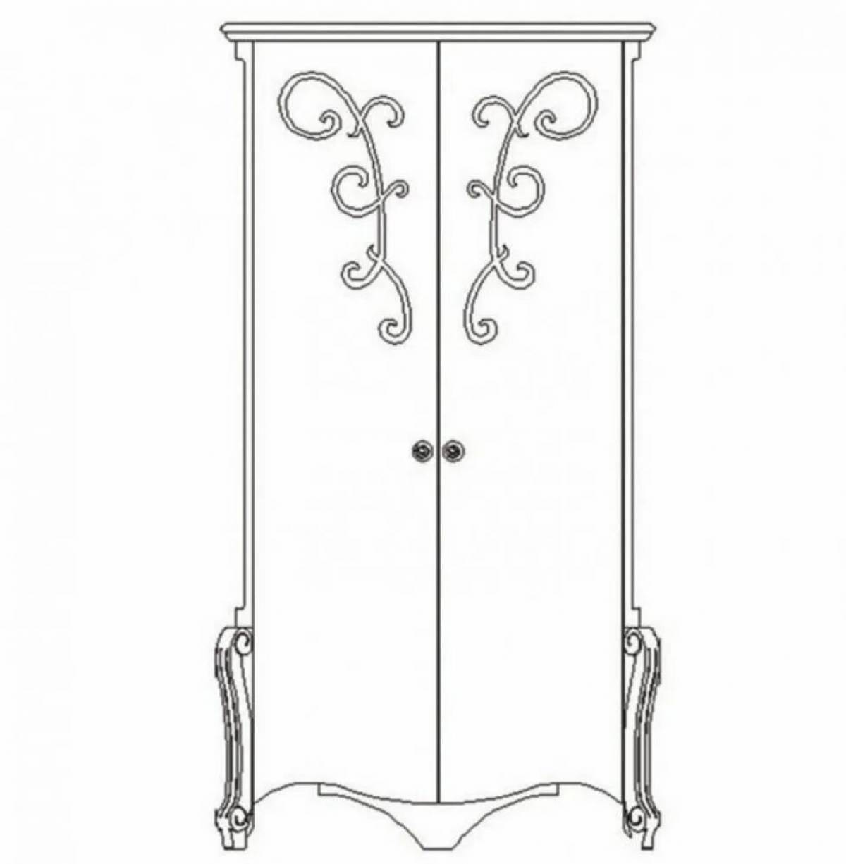 Coloring art wardrobe