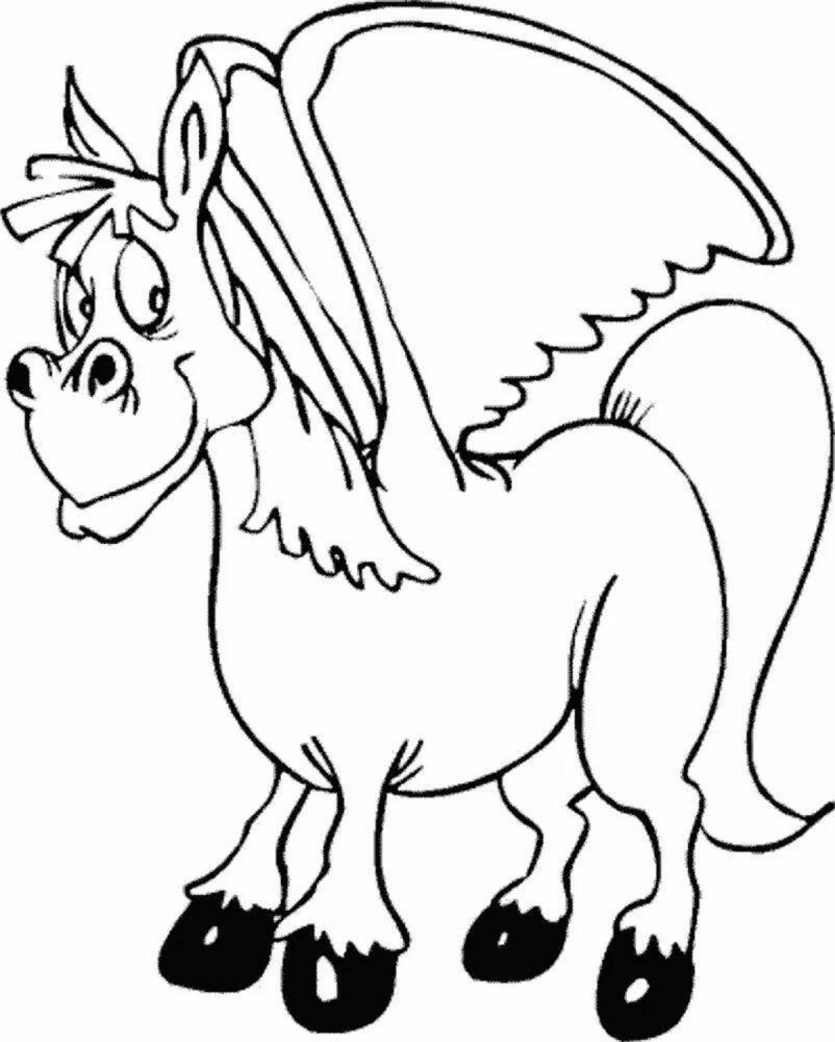 Awesome pegasus coloring book for kids