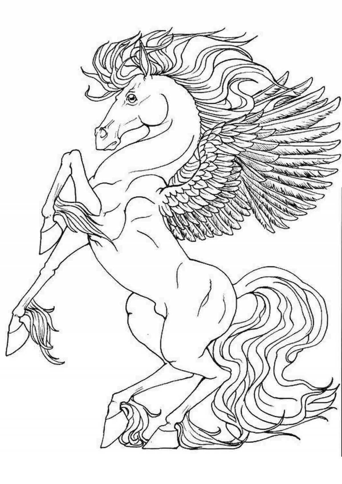 Coloring Pegasus for kids