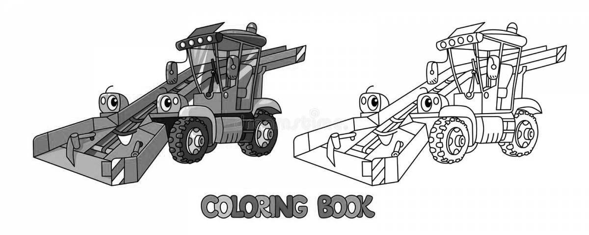 Fabulous snowplow coloring book for kids