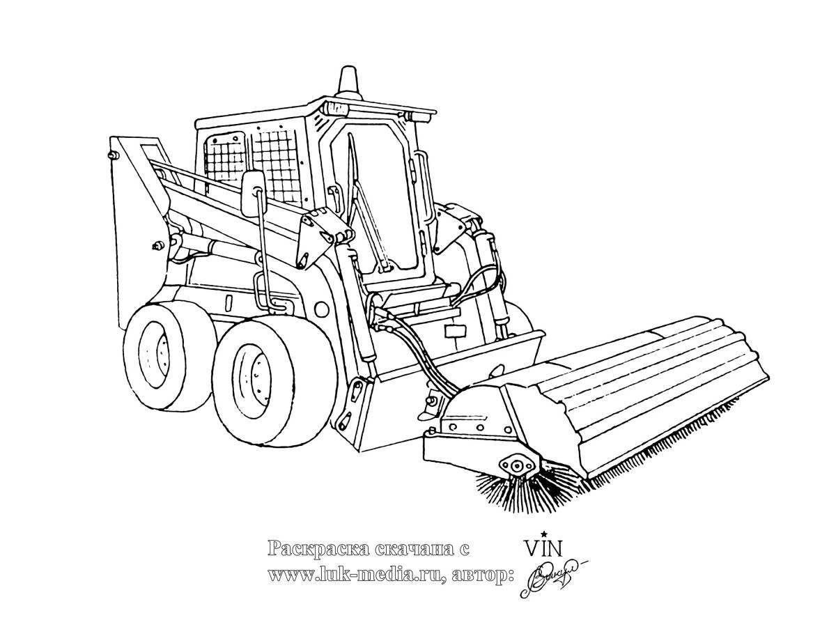 Great snow blower coloring book for kids