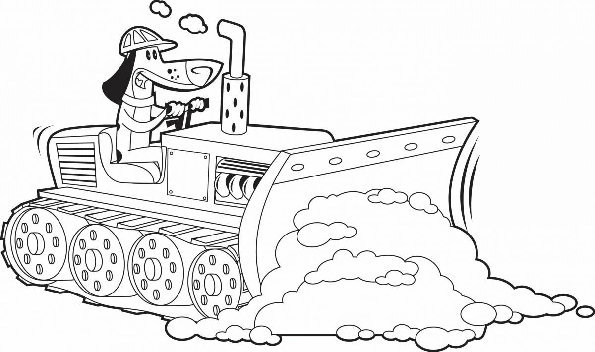 Exciting snow blower coloring book for kids