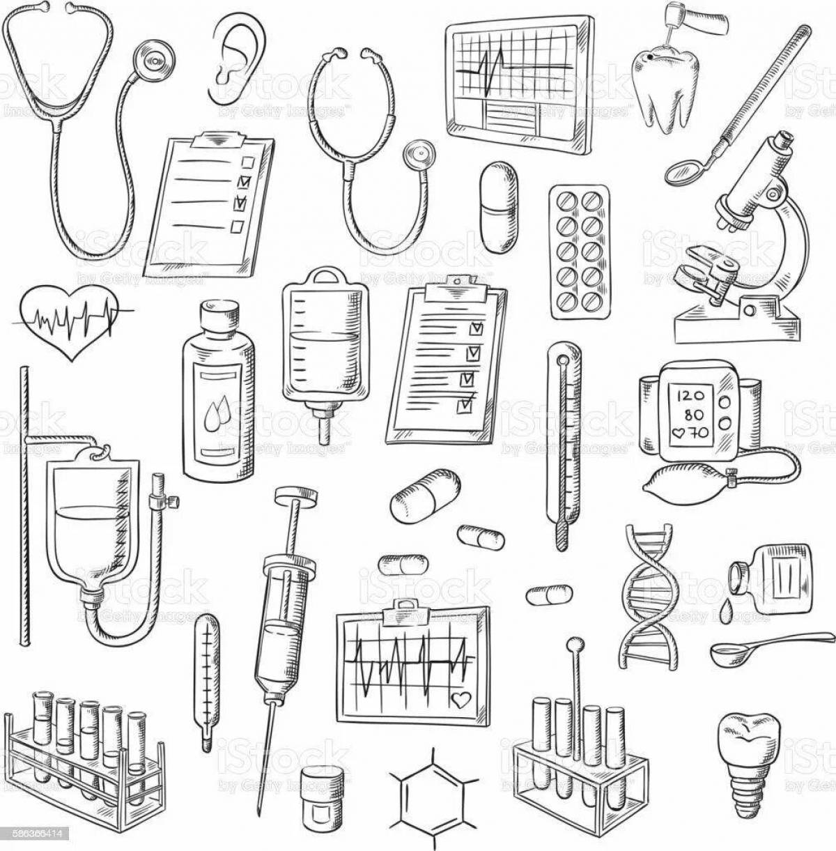 Fun coloring of medical instruments