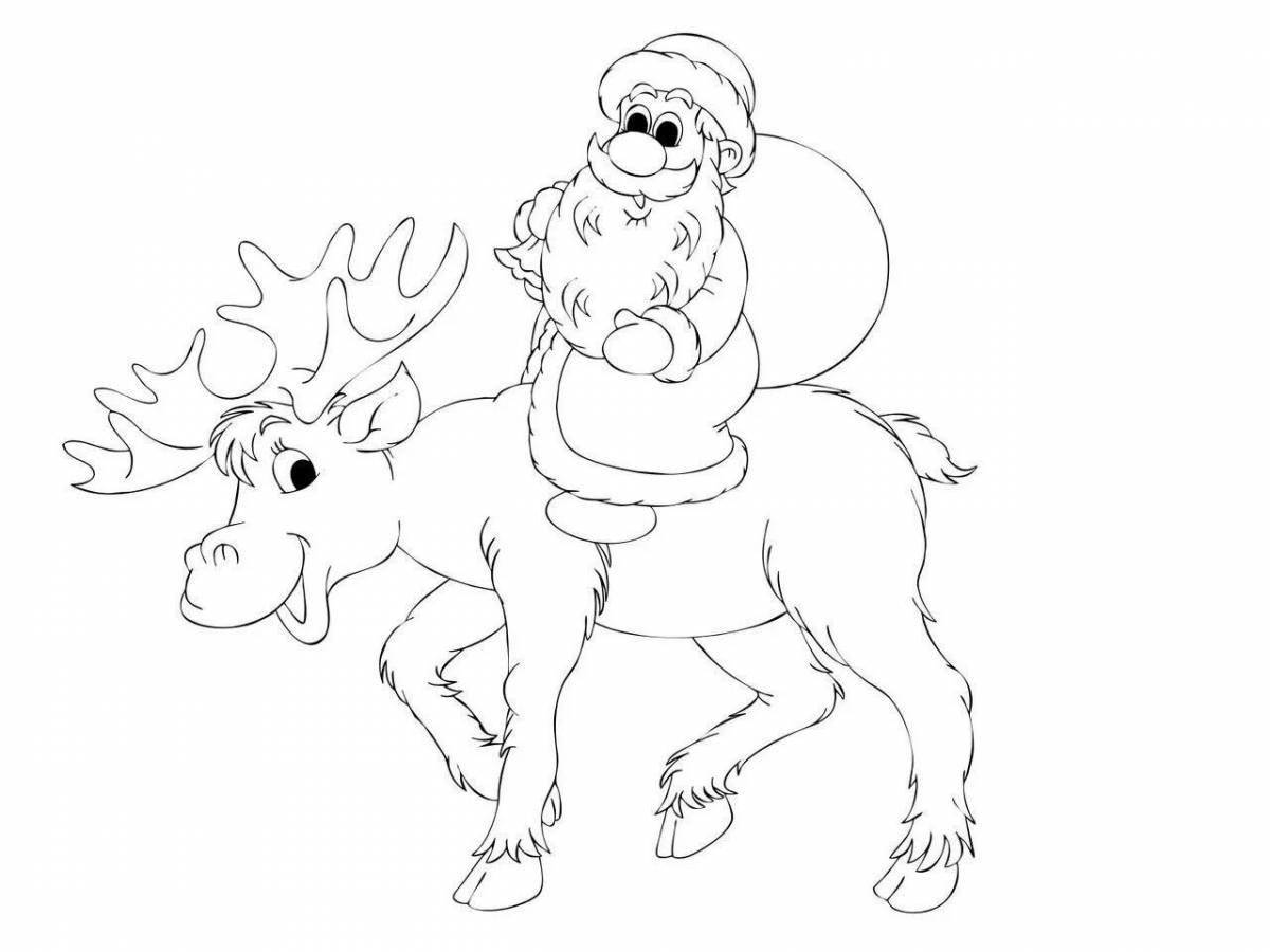 Adorable Christmas Reindeer Coloring Book for Kids