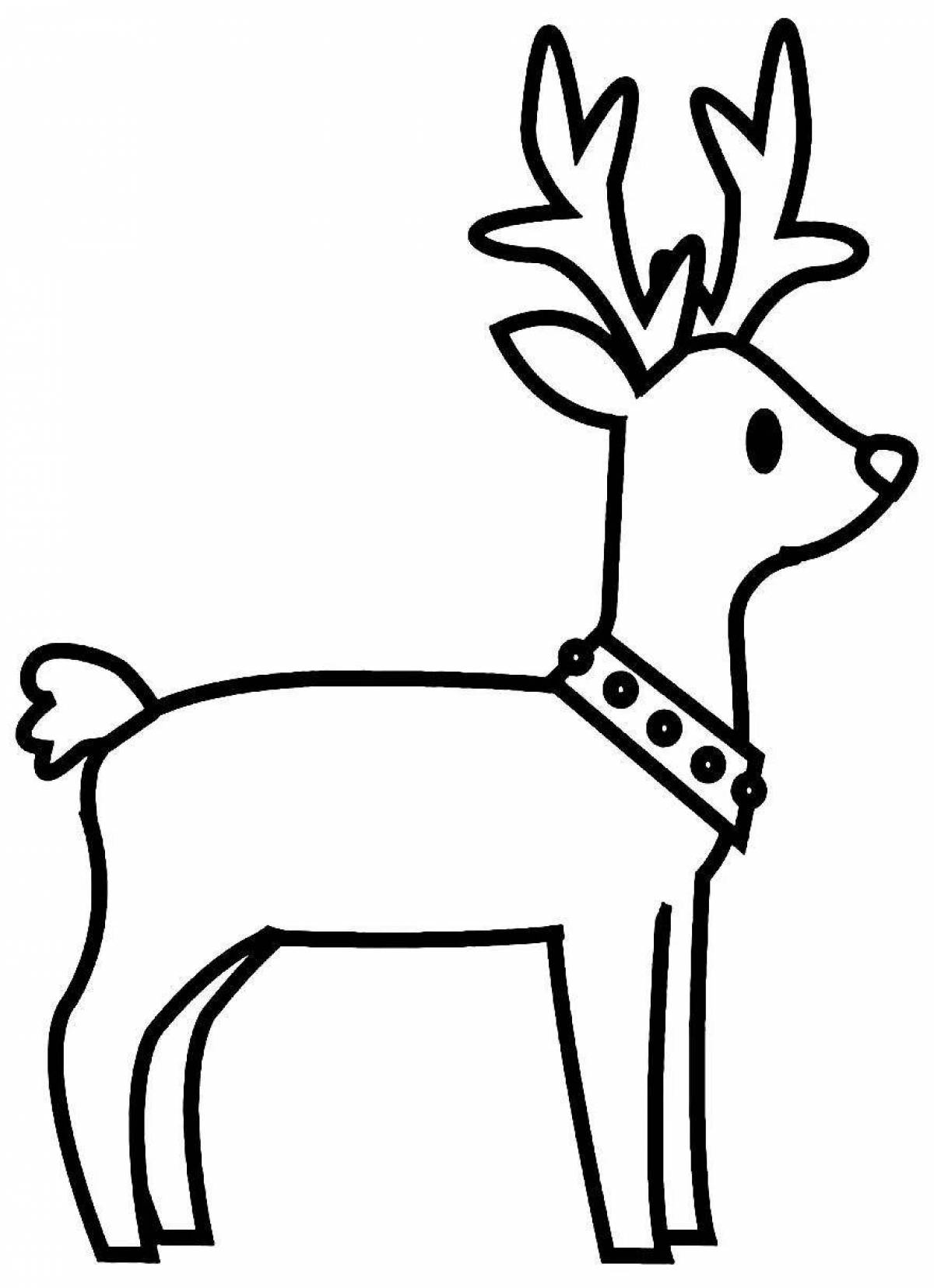 Новогодние рисунки для срисовки олень
