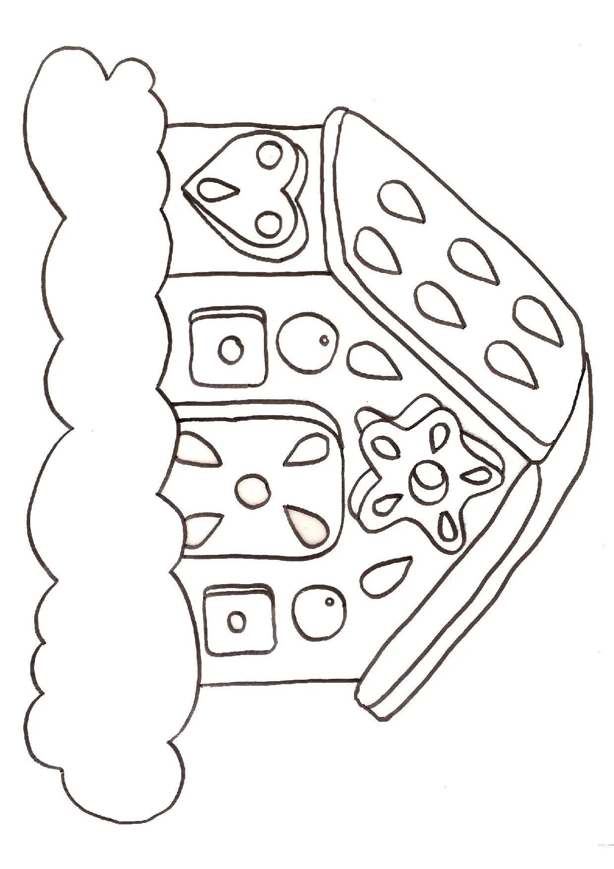 Great beginner mitten house coloring page