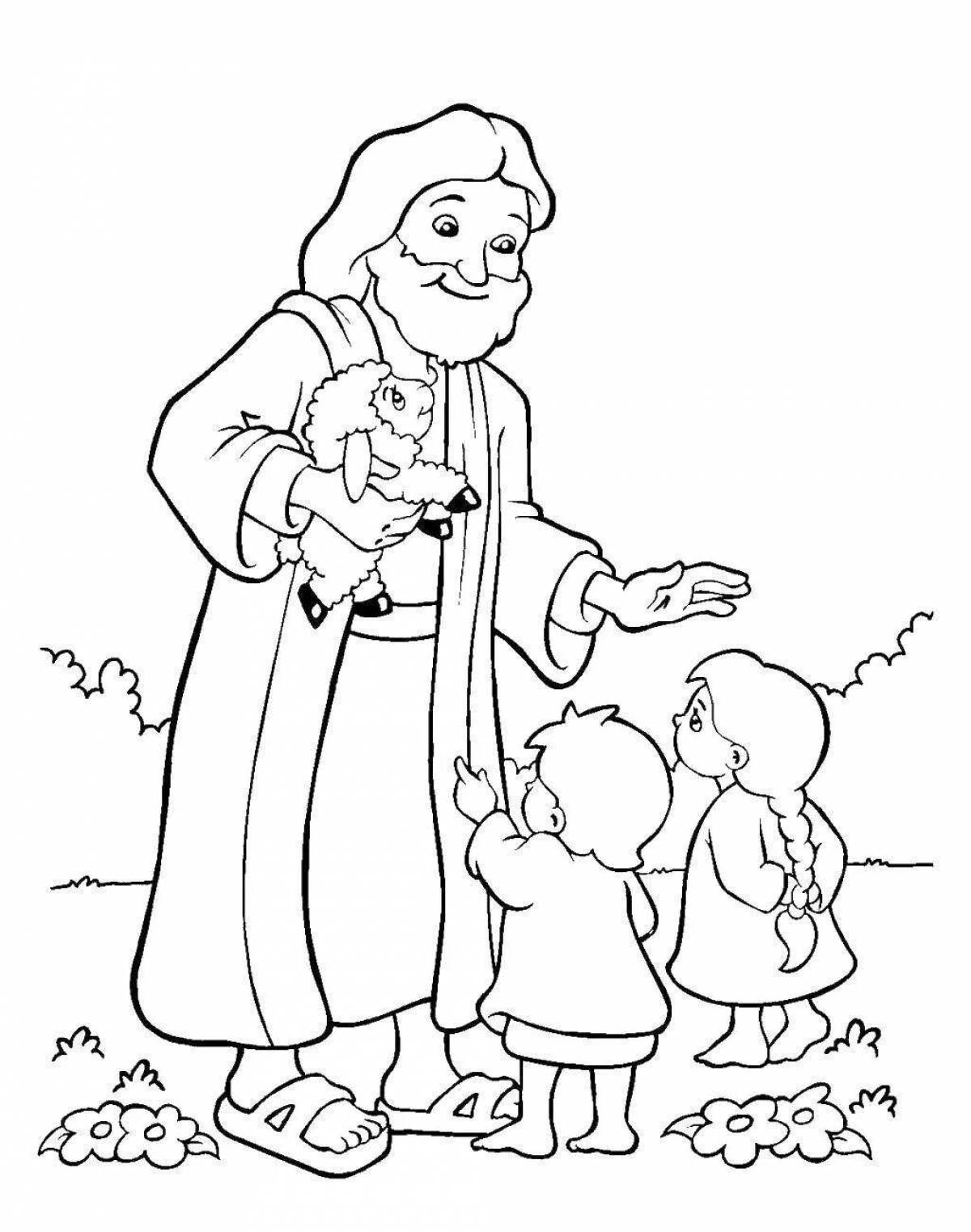 Bright Christian coloring book for kids