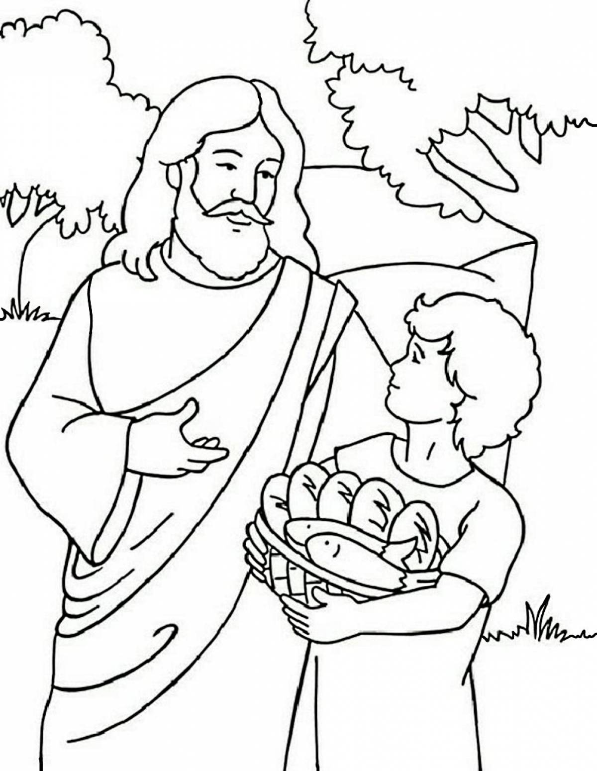 Увлекательная раскраска «христианин для детей»