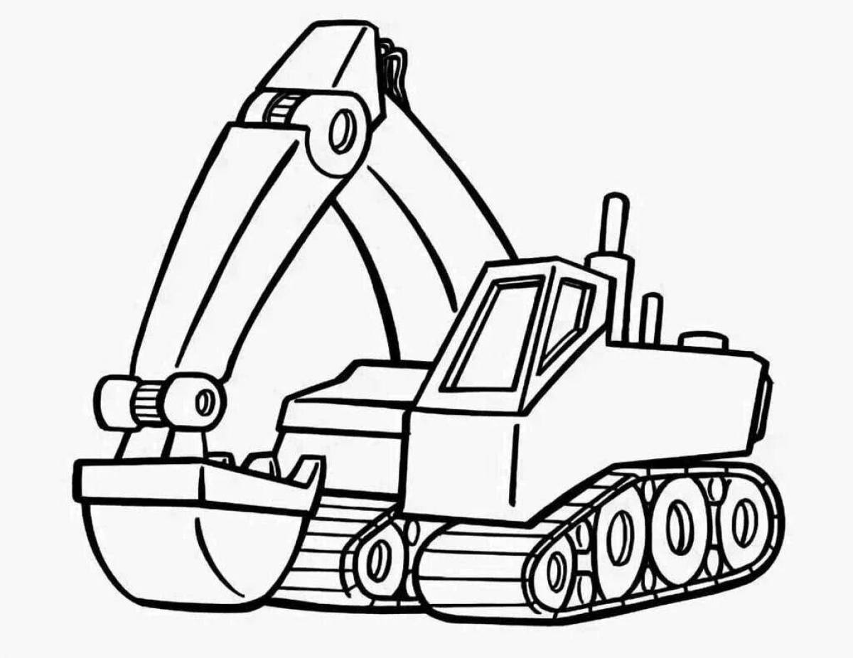 Coloring page amazing construction machinery