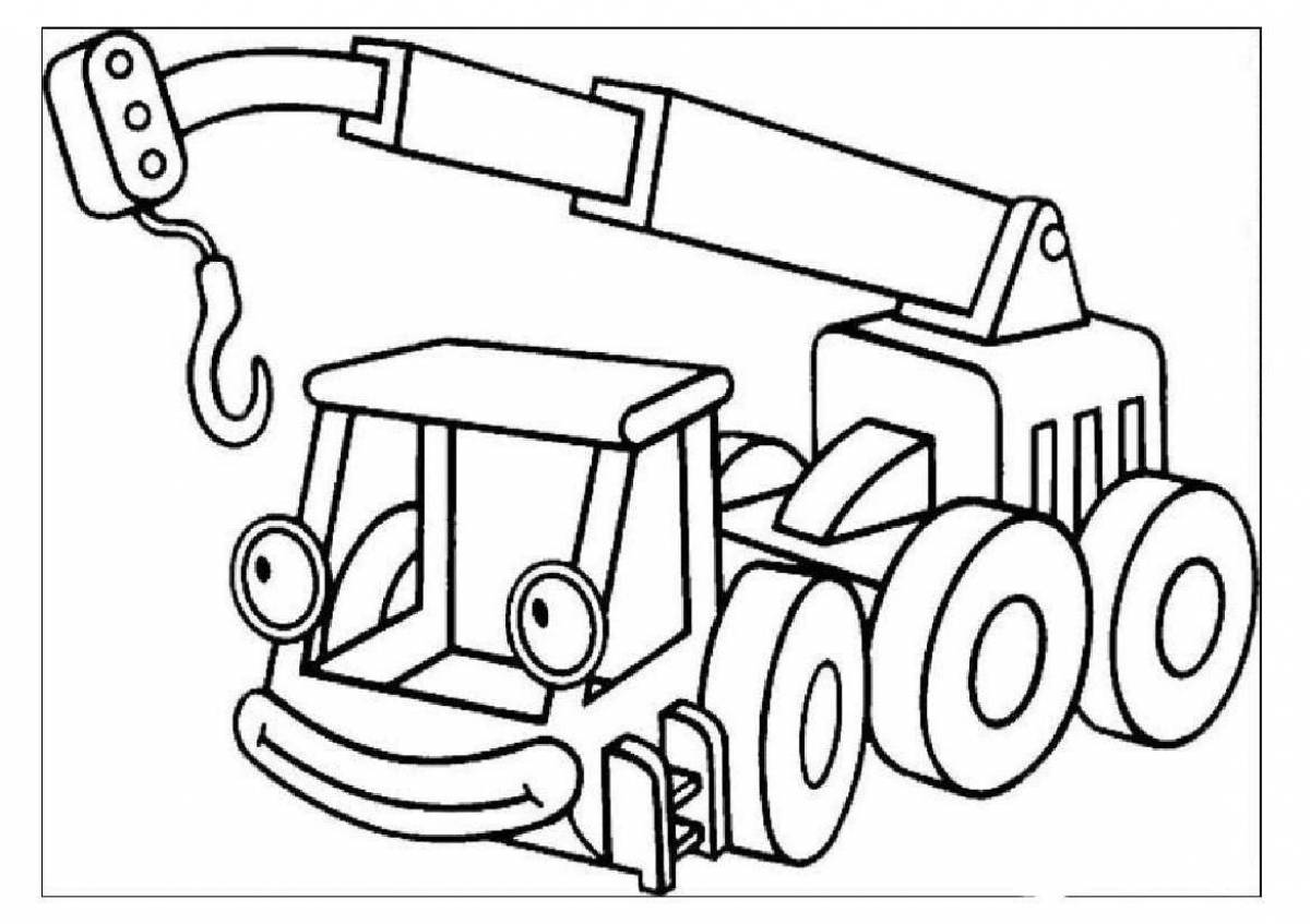 Coloring page spectacular construction machinery