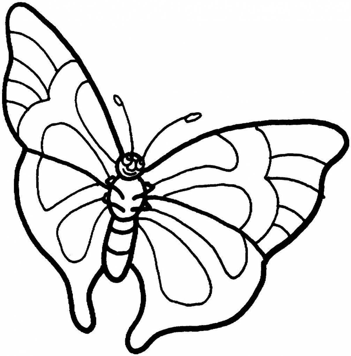 Colorful butterflies coloring pages for kids