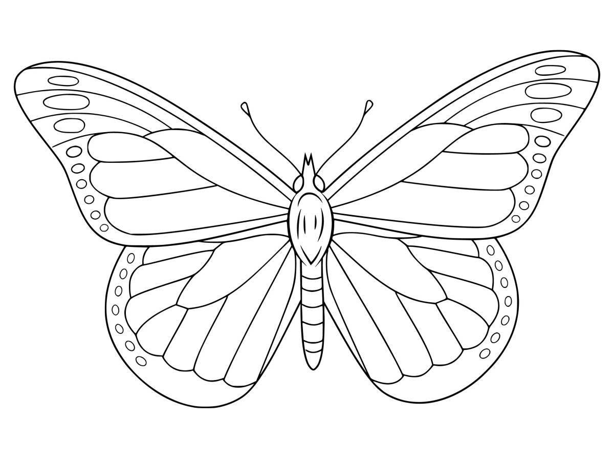 Adorable butterfly drawing for kids