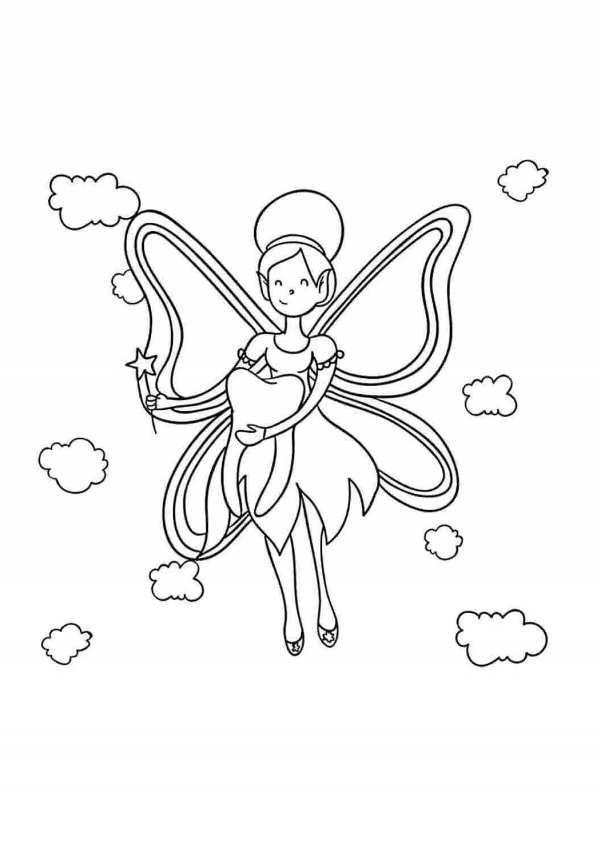 Great fairy tooth coloring book for kids