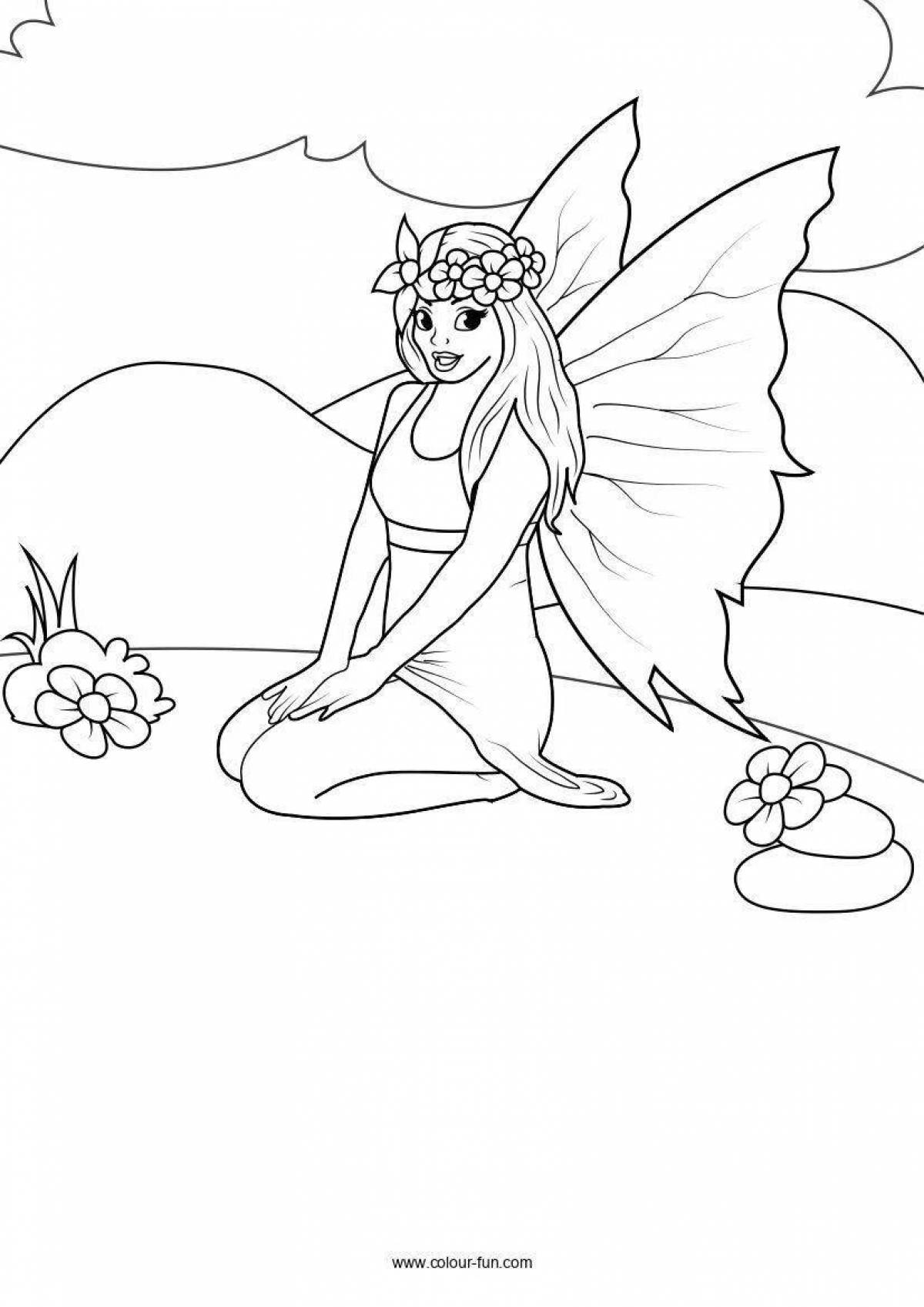 Fun fairy tooth coloring book for kids