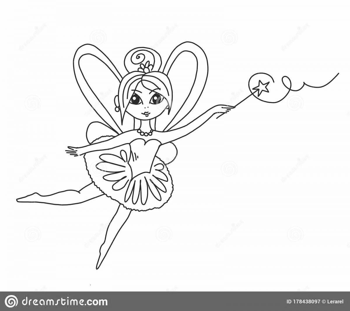 Sweet fairy tooth coloring for kids