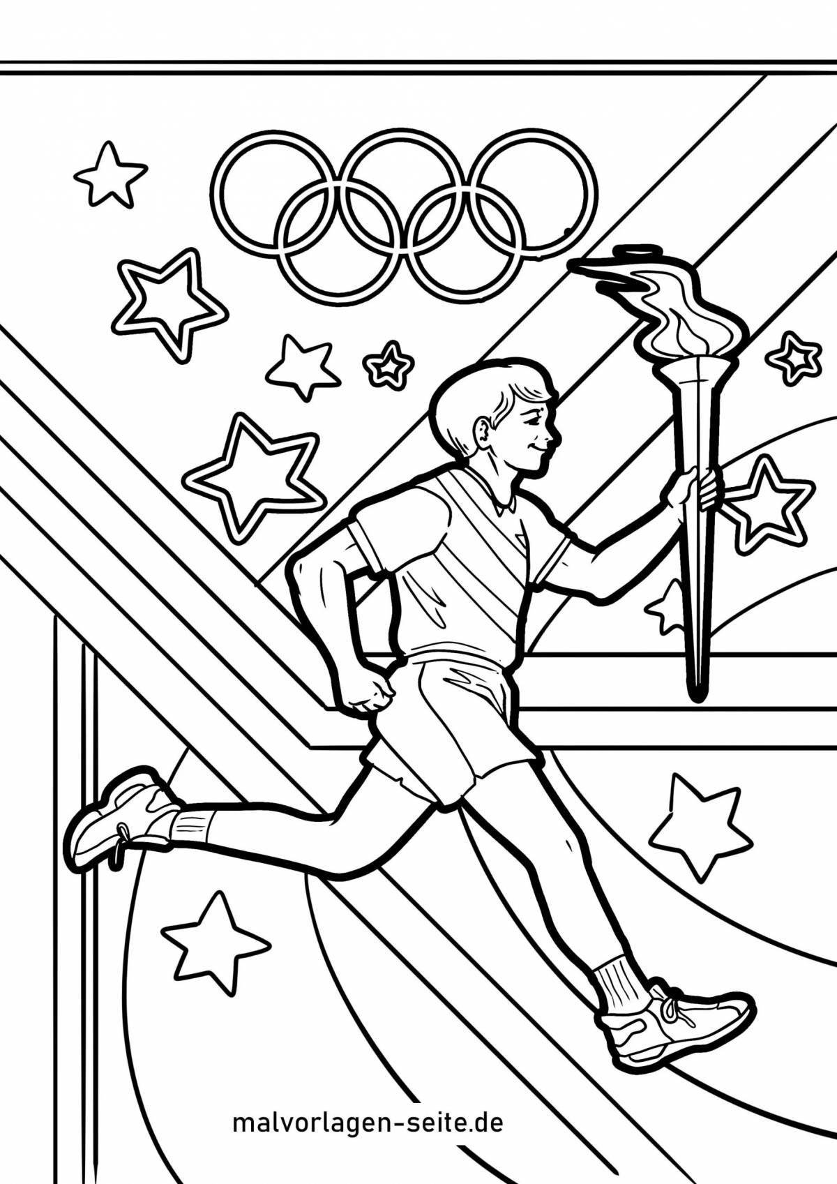 Adorable olympic coloring book for kids